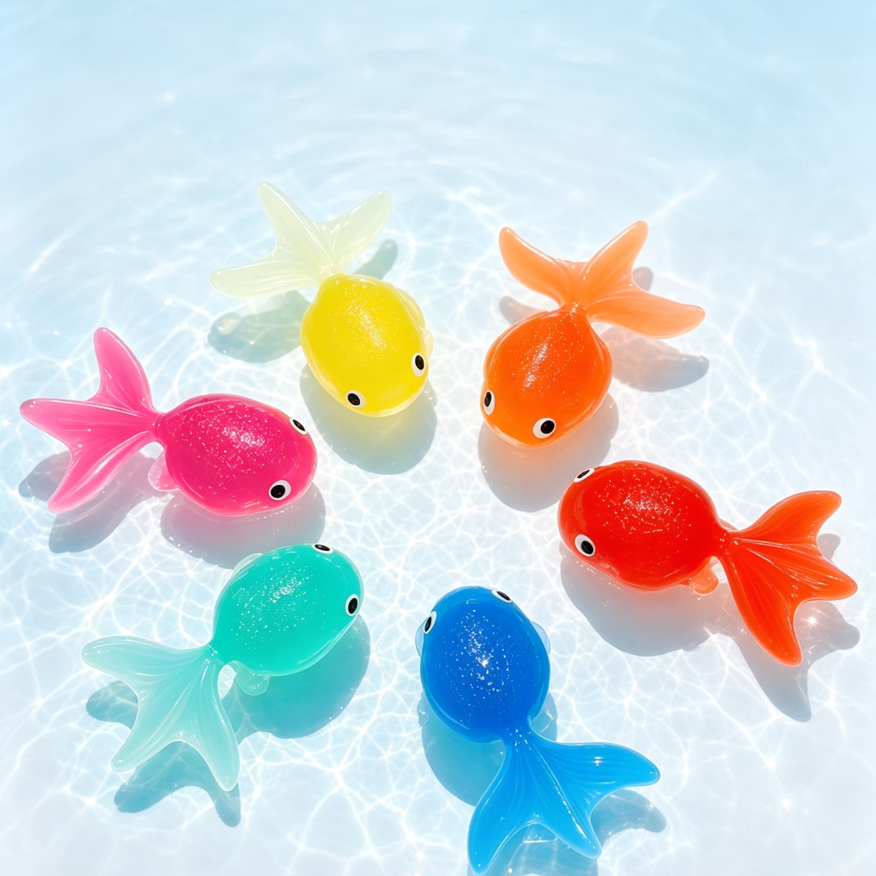 Floating Silicone Goldfish Bath Toy, Automatic Swimming Robot Fish for Kids and Aquariums