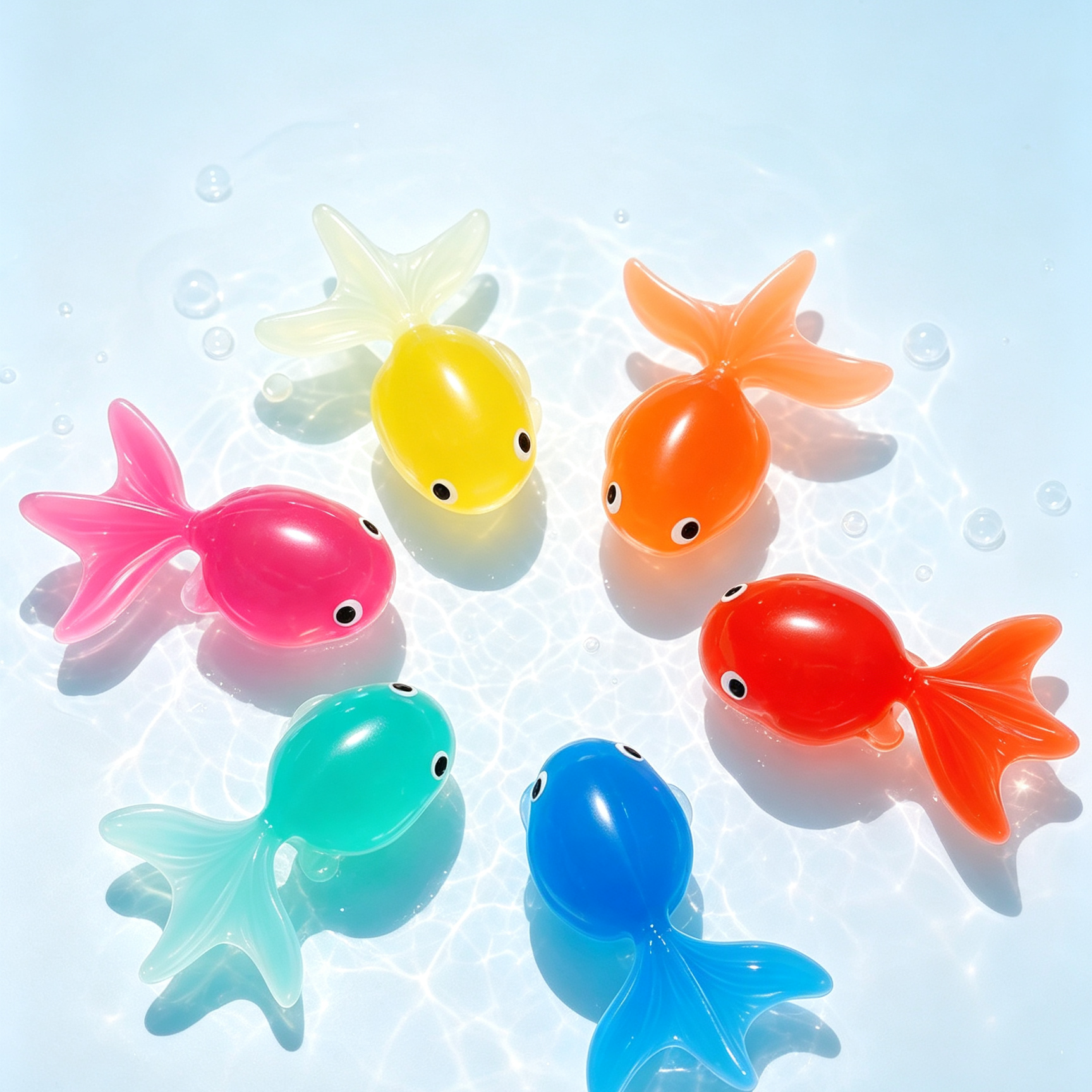 Floating Silicone Goldfish Bath Toy, Automatic Swimming Robot Fish for Kids and Aquariums