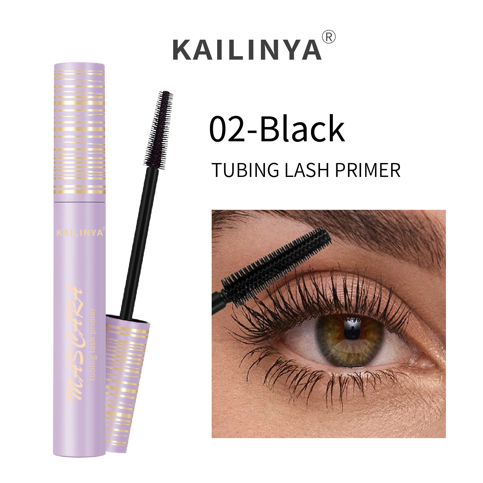 👁️✨ 24H Volumizing Tubing Mascara in 3 Shades - Smudge-Proof Waterproof Formula with Warm Water Removal 💜