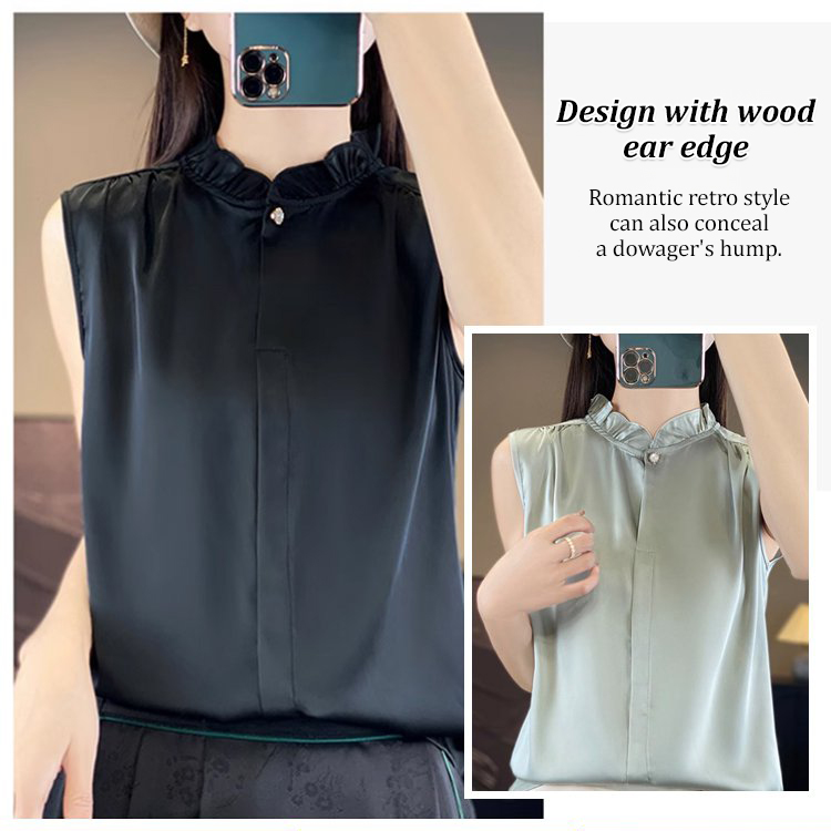 French style elegant versatile age-reducing silk base shirt