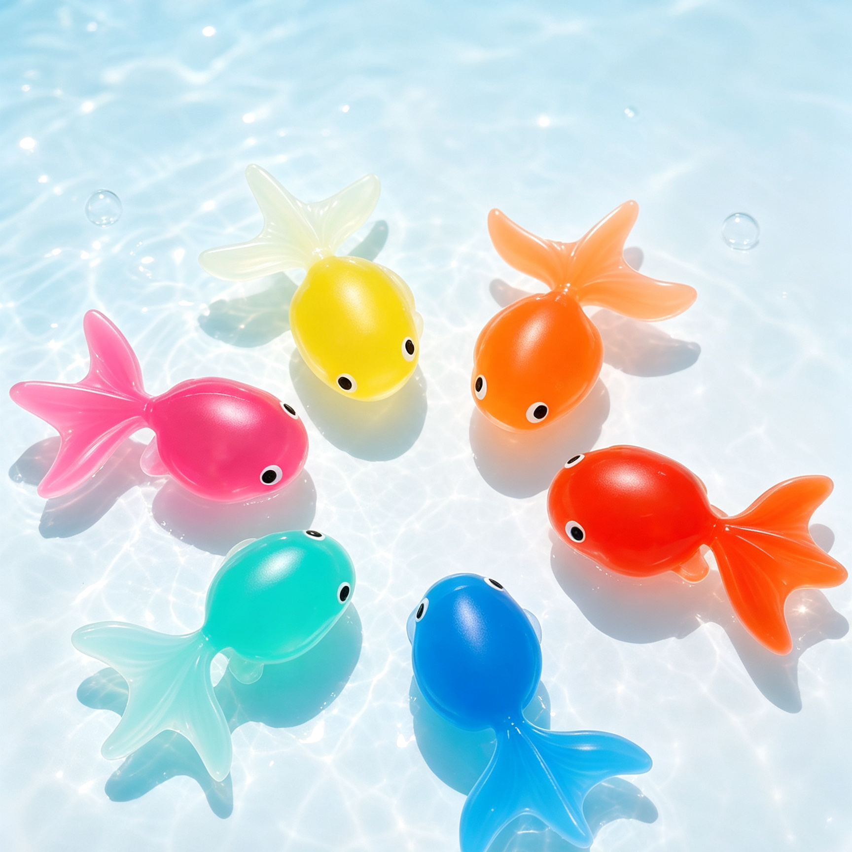 Floating Silicone Goldfish Bath Toy, Automatic Swimming Robot Fish for Kids and Aquariums