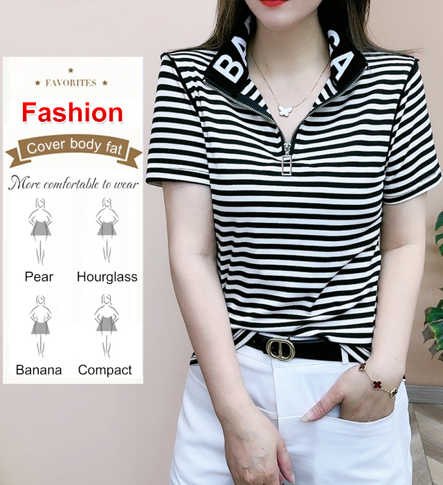 Fashion lapel T-shirt