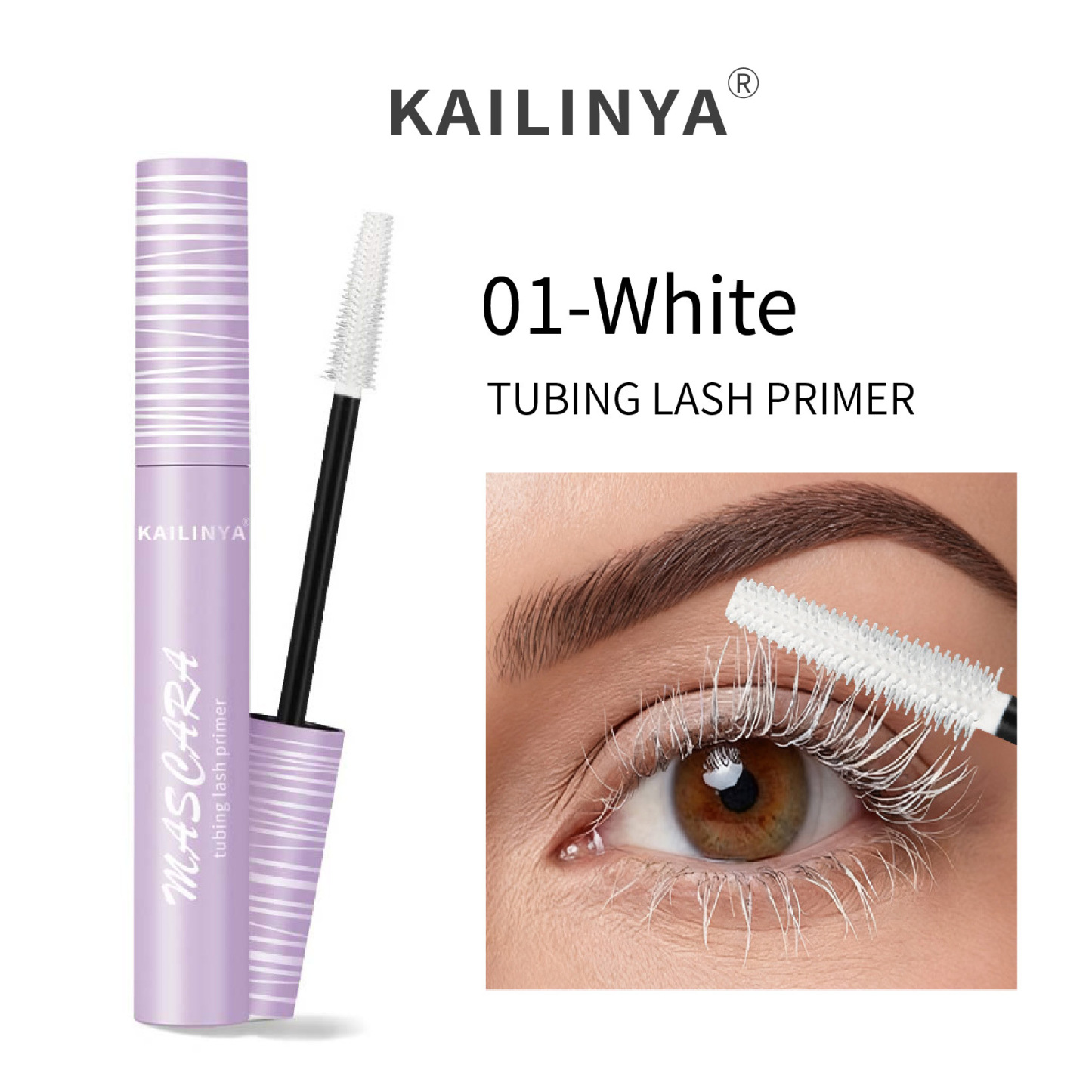 👁️✨ 24H Volumizing Tubing Mascara in 3 Shades - Smudge-Proof Waterproof Formula with Warm Water Removal 💜