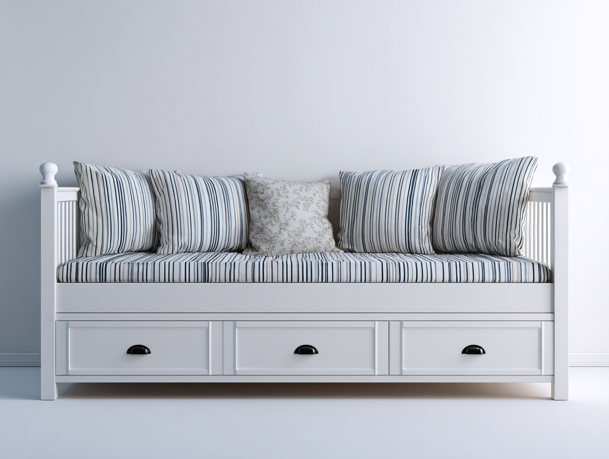 Single bed wood 200x100x85 cm - white - bedroom - modern style-Designoliq