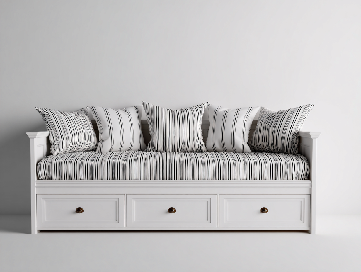 Single bed wood 200x90x85 cm - white - bedroom - classic style with storage-Designoliq