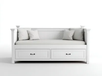 Single Bed Wood 200x90x85 cm - White - Bedroom - Storage Design-Designoliq