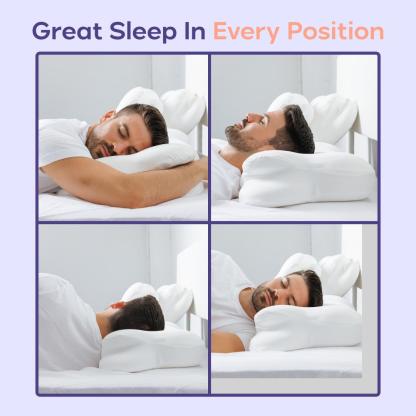 Mellow Sleep |   CloudAlign Pillow + FREE Cooling Pillowcase - Ergonomic Cervical Pillow +Dual-Height Memory Foam with Cooling Pillowcase for Side Back & Stomach Sleepers Best Pillow 2025 Awarded