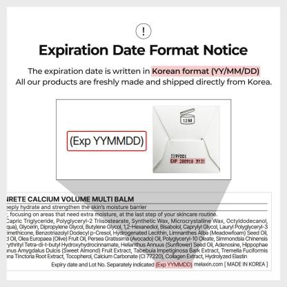 [Dr.Melaxin Official] Calcium Volume Multi Balm+Eye Patch 60ea Korean Skin Care Cosmetics with Collagen Extract Elasticity Eye Shiel dSkin Repair