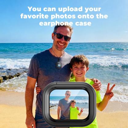 hTC AI Translation Wireless Earbuds,Translator 134 Languages Bluetooth Headphones,LCD Full Color Display Screen Charging Case Ear Buds with MIC