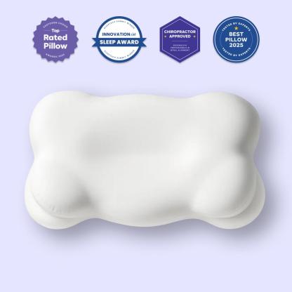 Mellow Sleep |   CloudAlign Pillow + FREE Cooling Pillowcase - Ergonomic Cervical Pillow +Dual-Height Memory Foam with Cooling Pillowcase for Side Back & Stomach Sleepers Best Pillow 2025 Awarded