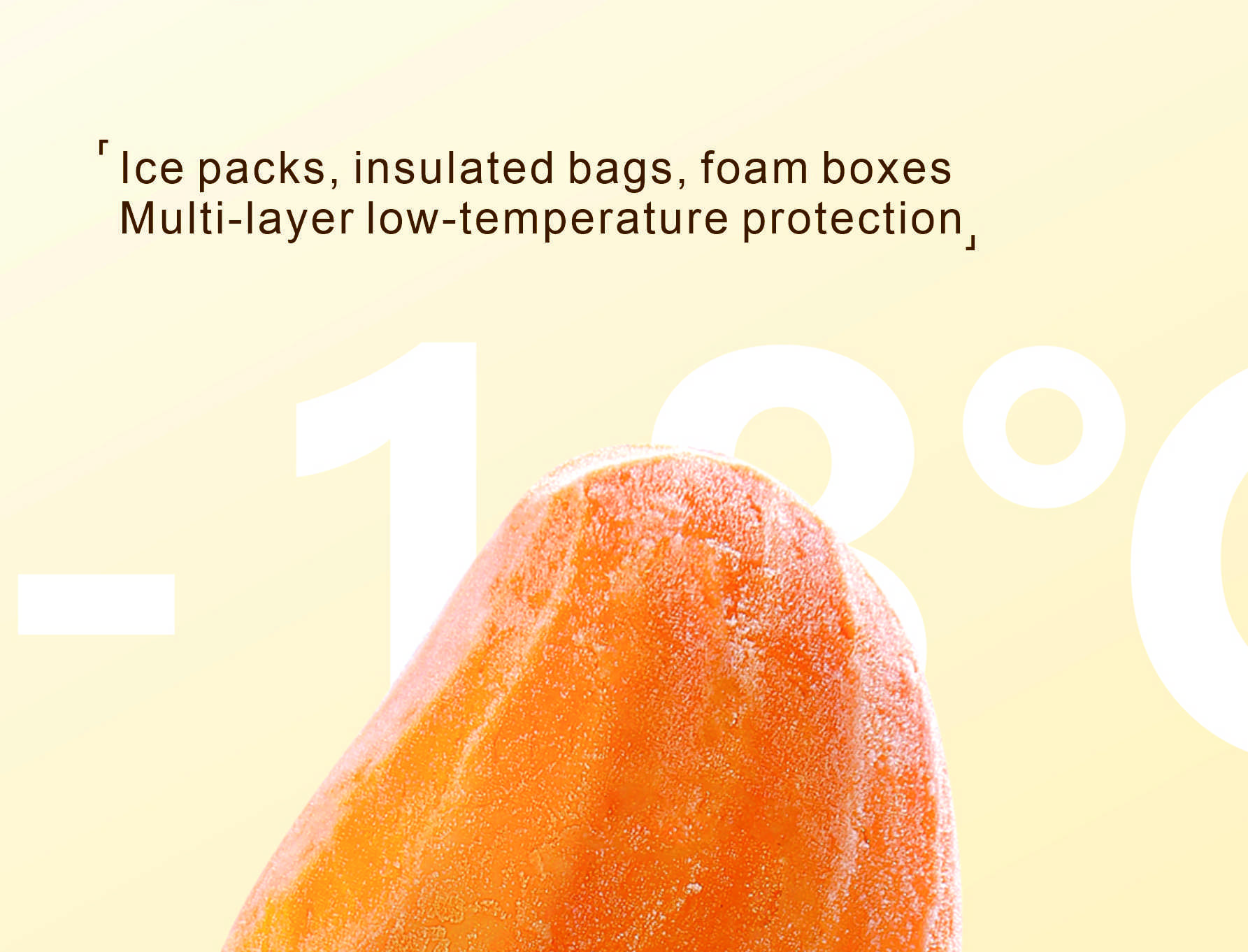 88g亲亲芒冻芒果冰淇淋88gQinqinmango Frozen Mango Ice Cream FDA/HACCP/ISO9001 最小起订100箱-QinQinMang