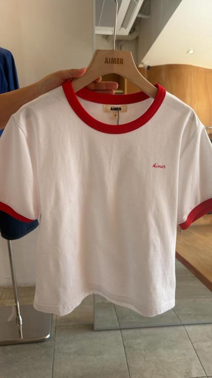Aimer Contrast Ribbed Tee