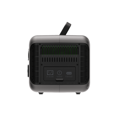 Top view of ALLPOWERS R600 featuring wireless charging pad and sturdy handle for easy carry.