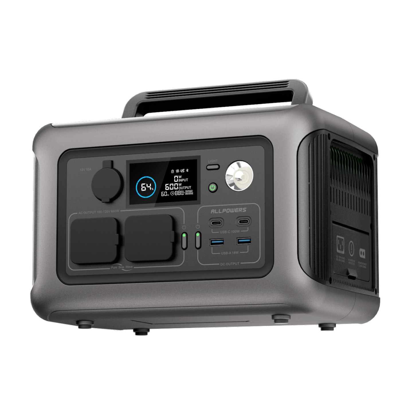 ALLPOWERS R600 Generador Solar Portátil 600W | Batería 3500+ Ciclos