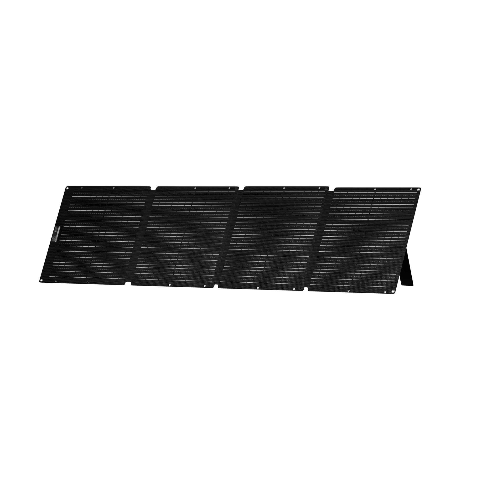Panel solar plegable SOLAX SE200 de 200W, completamente desplegado y listo para su uso.