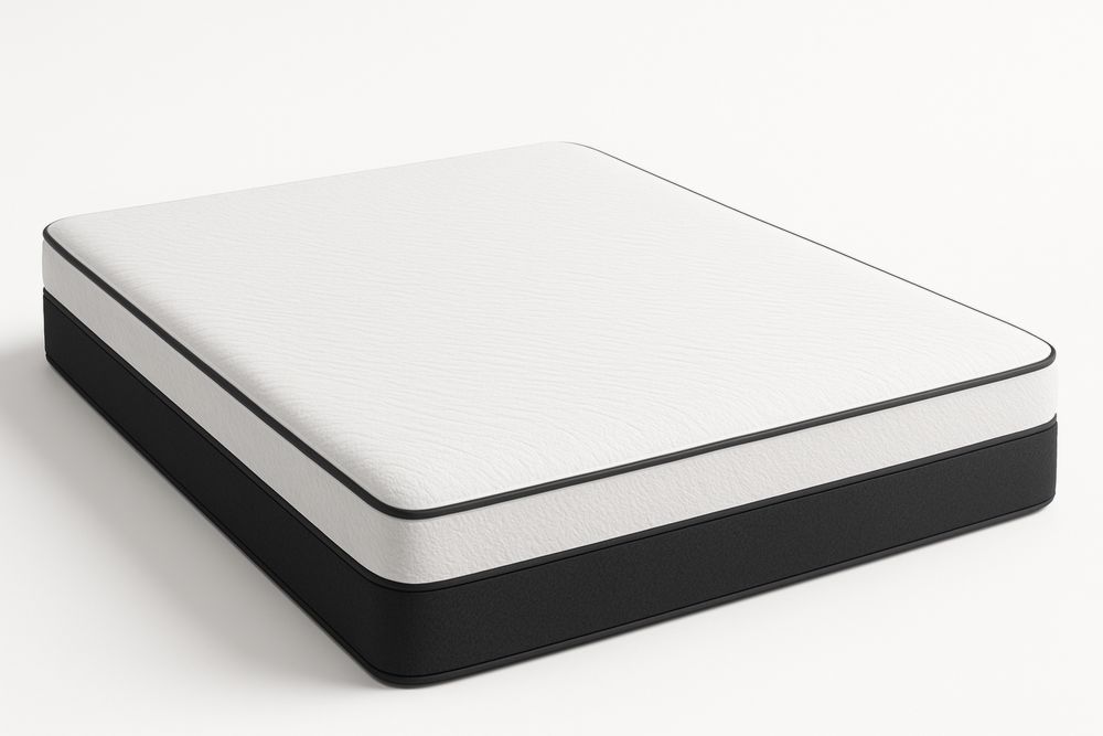 Foam Mattress White/Black 200cm x 150cm x 25cm