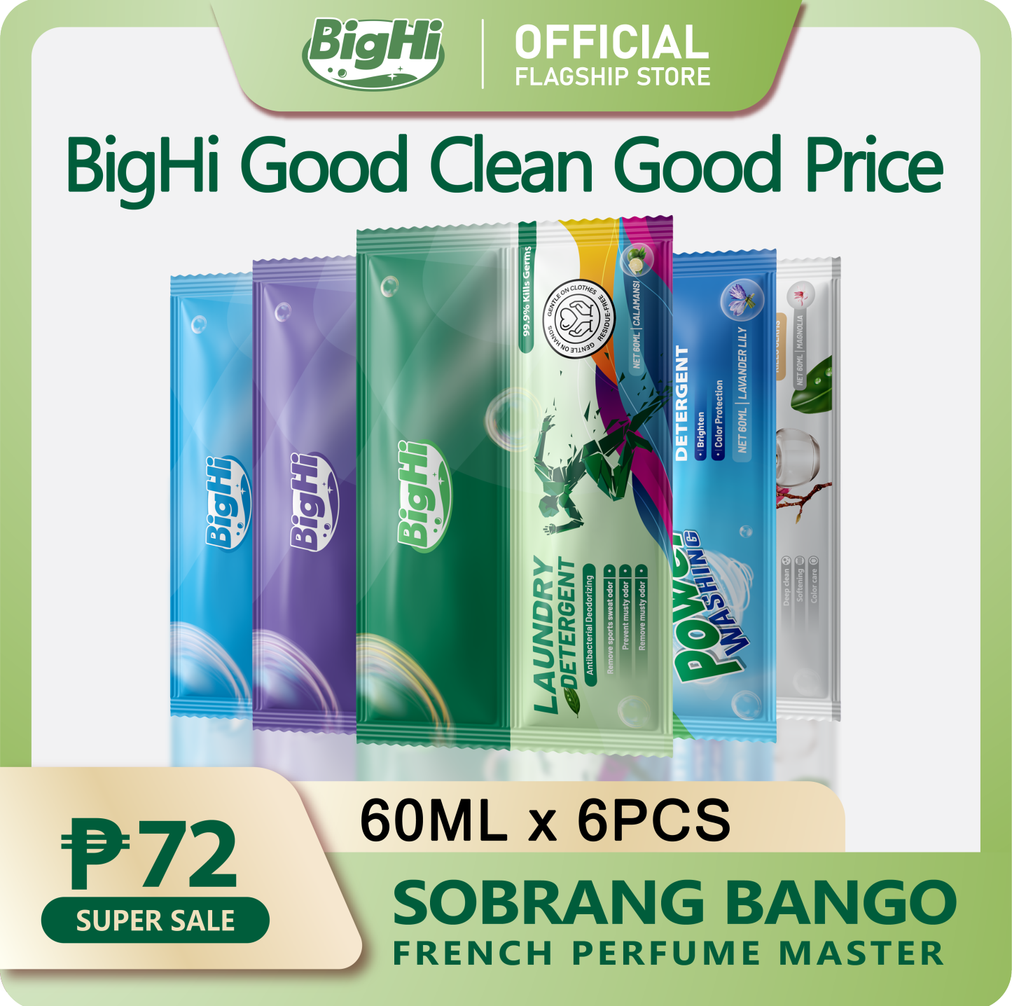BigHi 60ML Liquid Laundry Detergent Calamansi Scent