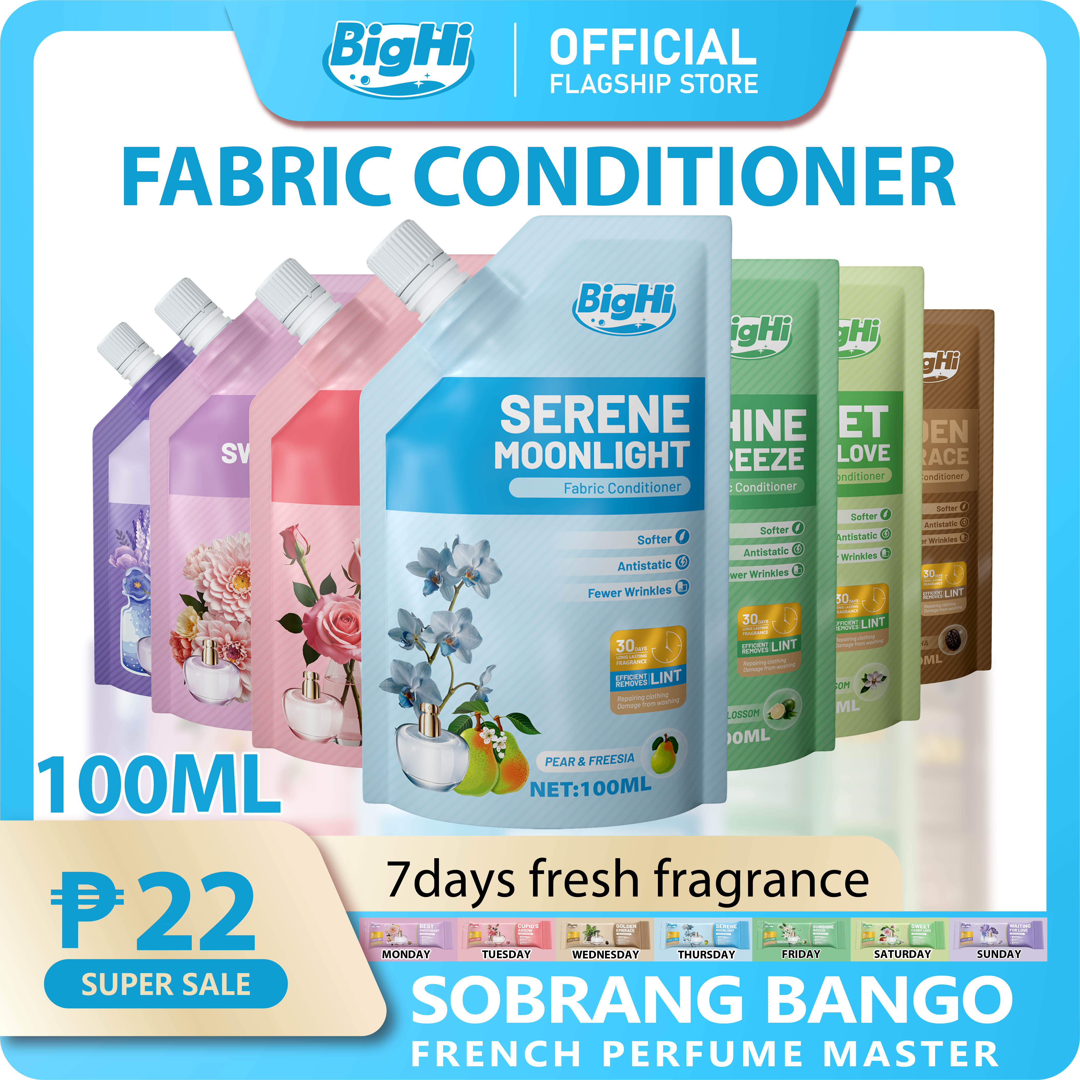 BigHi 100ML Fabric Conditioner Serene Moonlight Pear and Freesia Scent