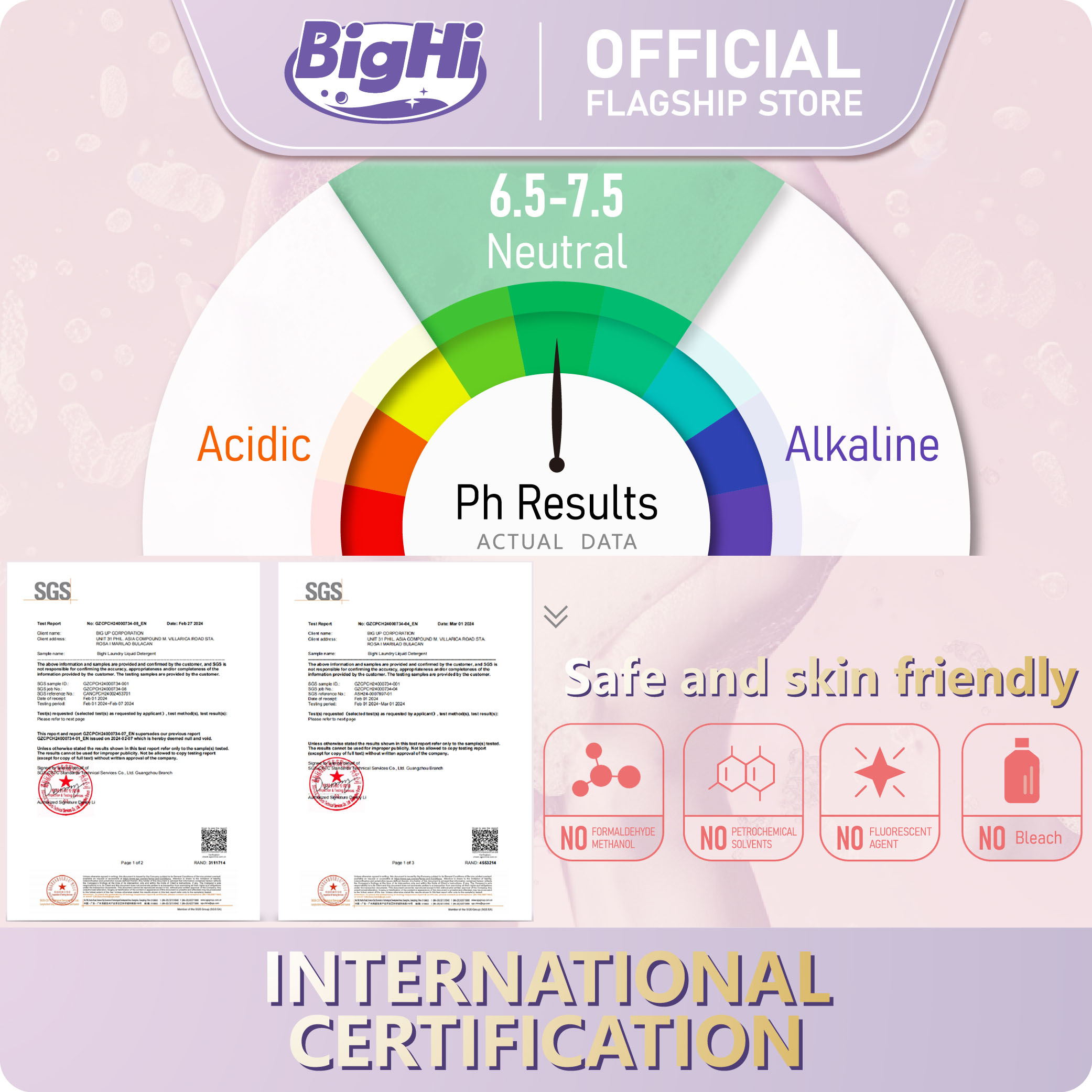 BigHi 60ML Liquid Laundry Detergent Calamansi Scent