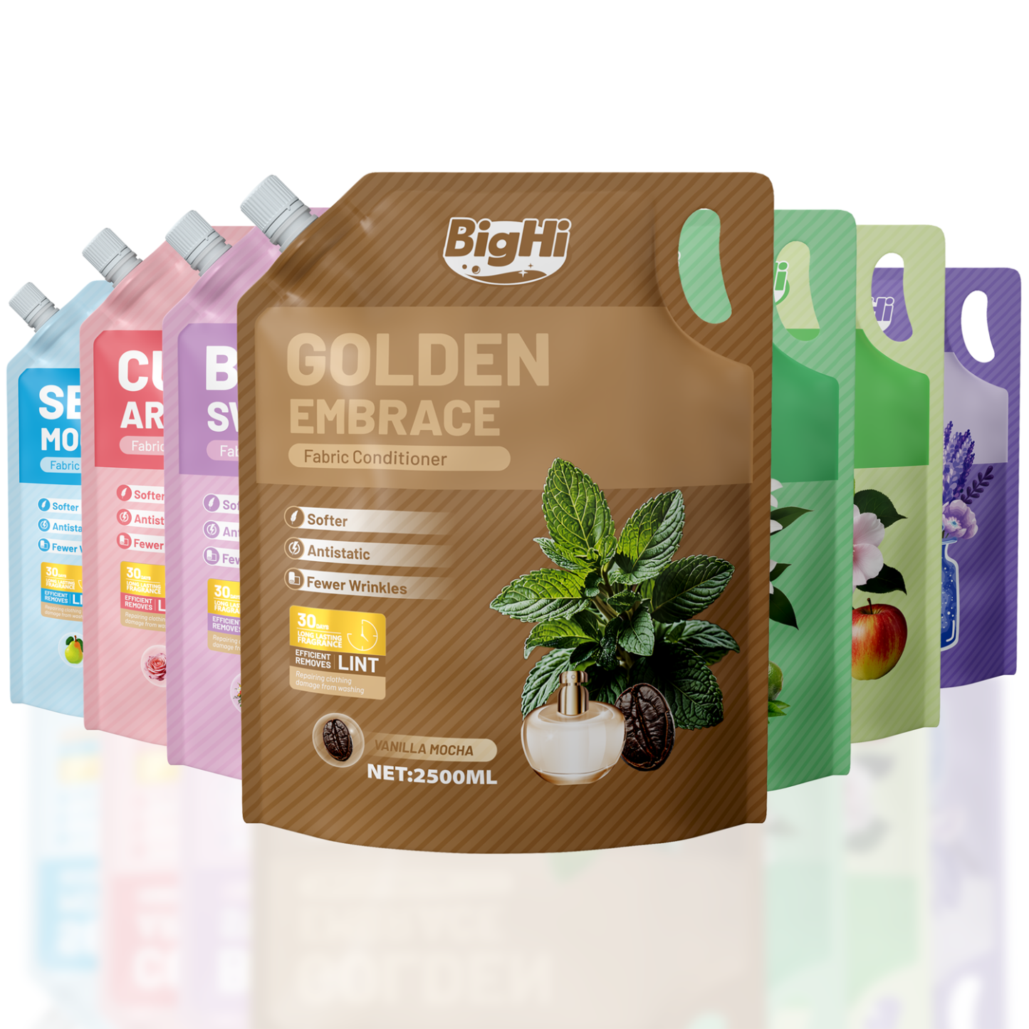 BigHi 2500ML Fabric Conditioner Golden Embrace Vanilla Mocha Scent 