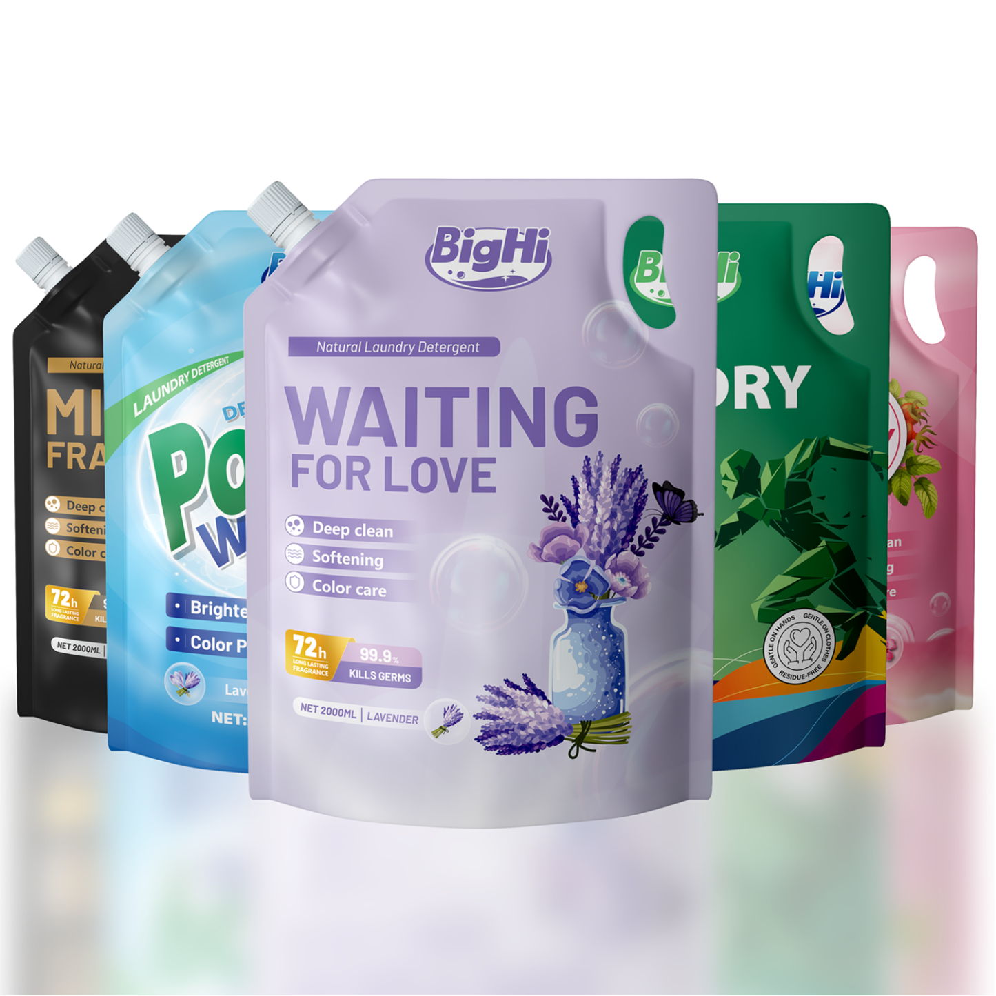 BigHi 2000ML Liquid Laundry Detergent Waiting For Love Lavender Scent