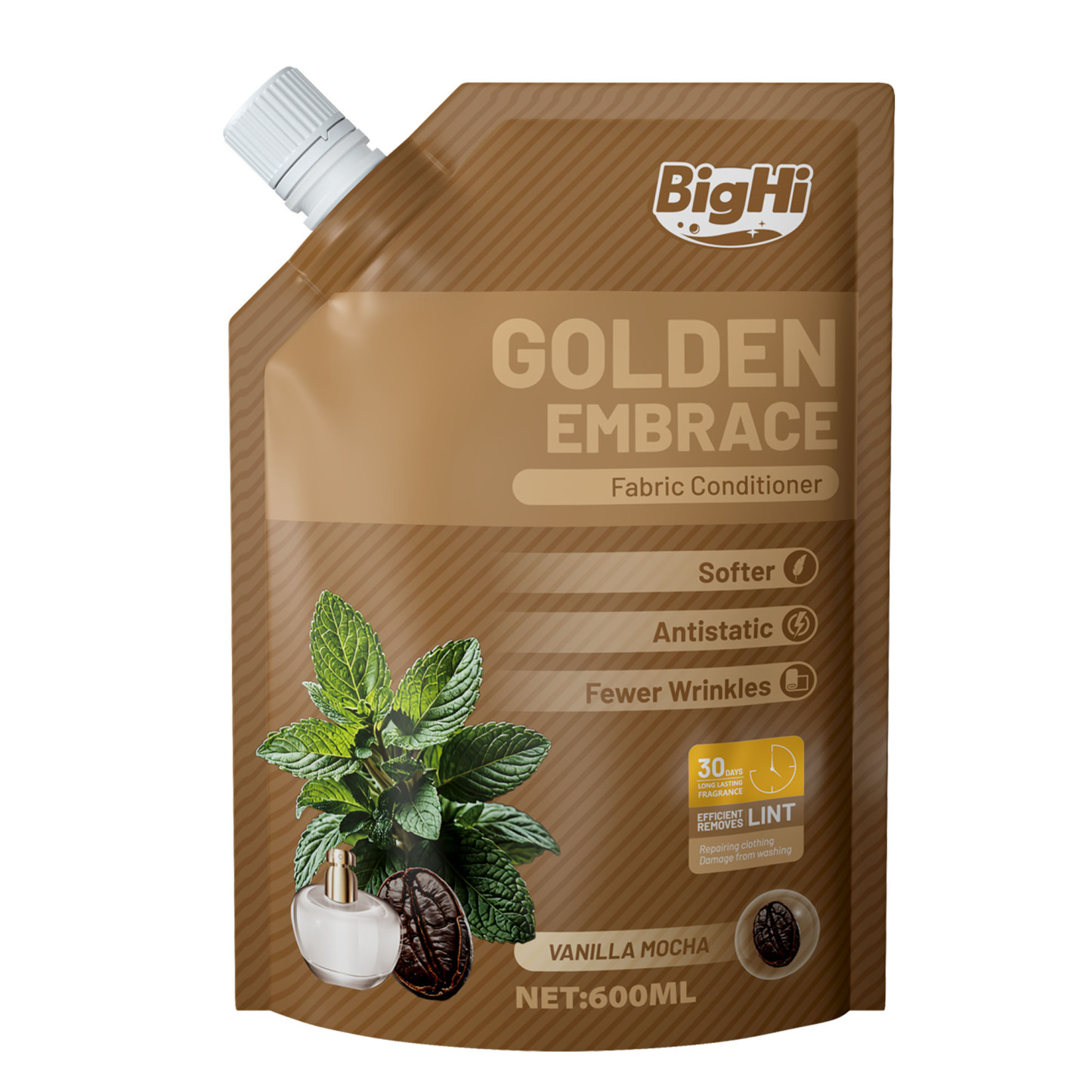 BigHi 1500ML Fabric Conditioner Golden Embrace Vanilla Mocha Scent
