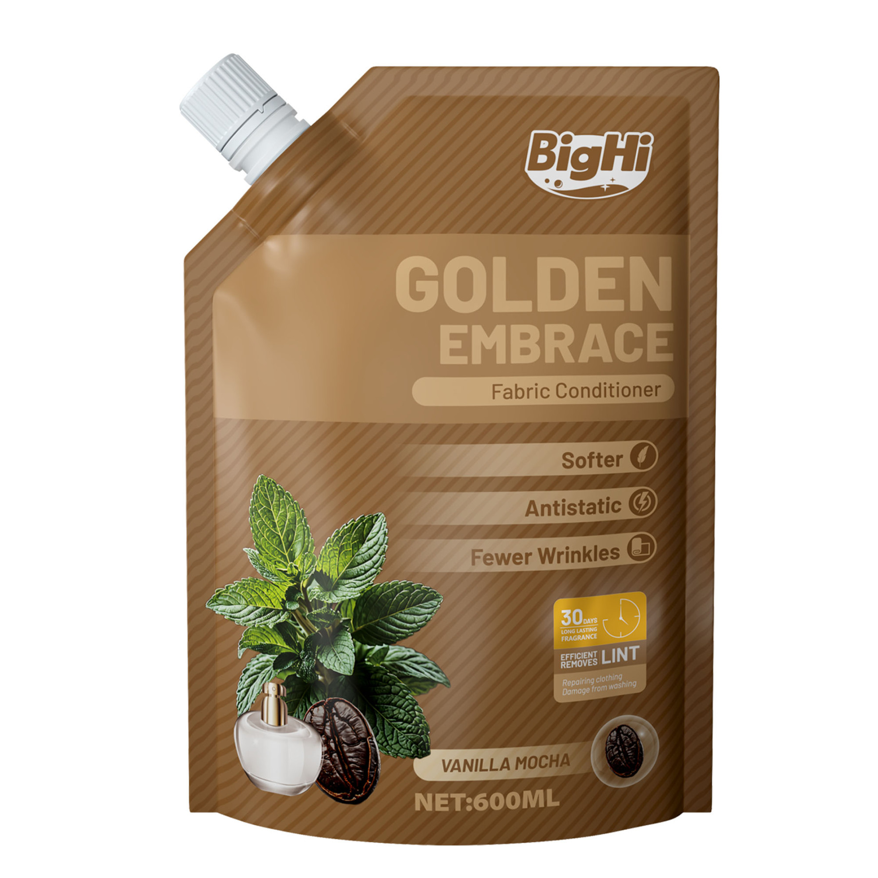 BigHi 1500ML Fabric Conditioner Golden Embrace Vanilla Mocha Scent