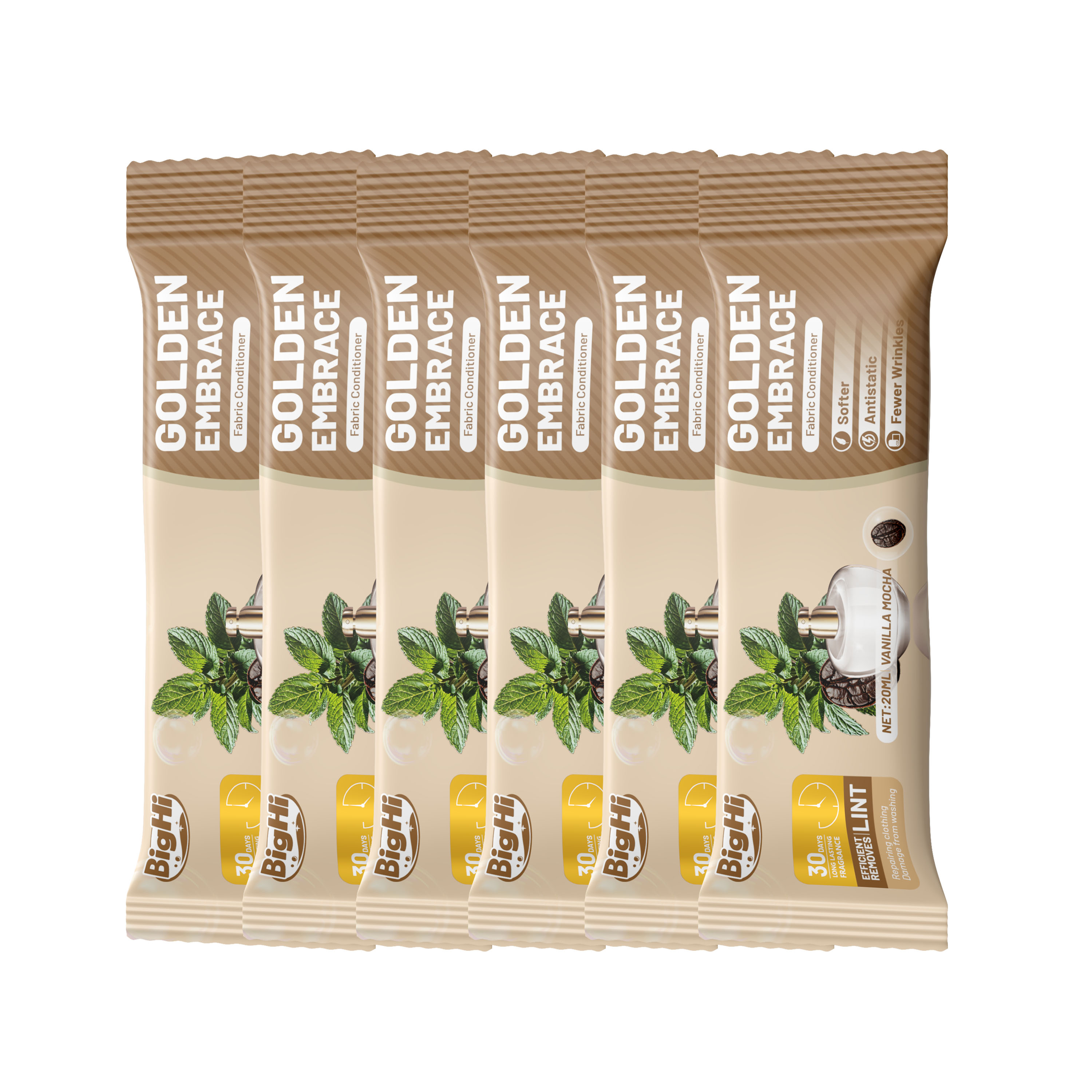 BigHi 20ML Fabric Conditioner Golden Embrace Vanilla Mocha Scent 