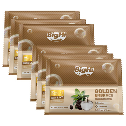 BigHi 38MLx6 Fabric Conditioner Golden Embrace Vanilla Mocha Scent 