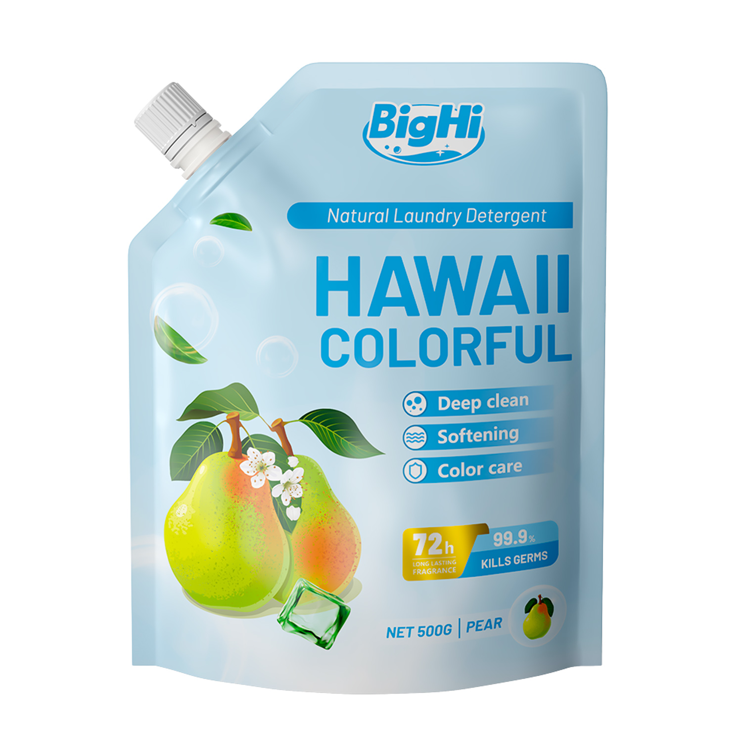 BigHi 500G Liquid Laundry Detergent Hawaii Colorful Pear Scents