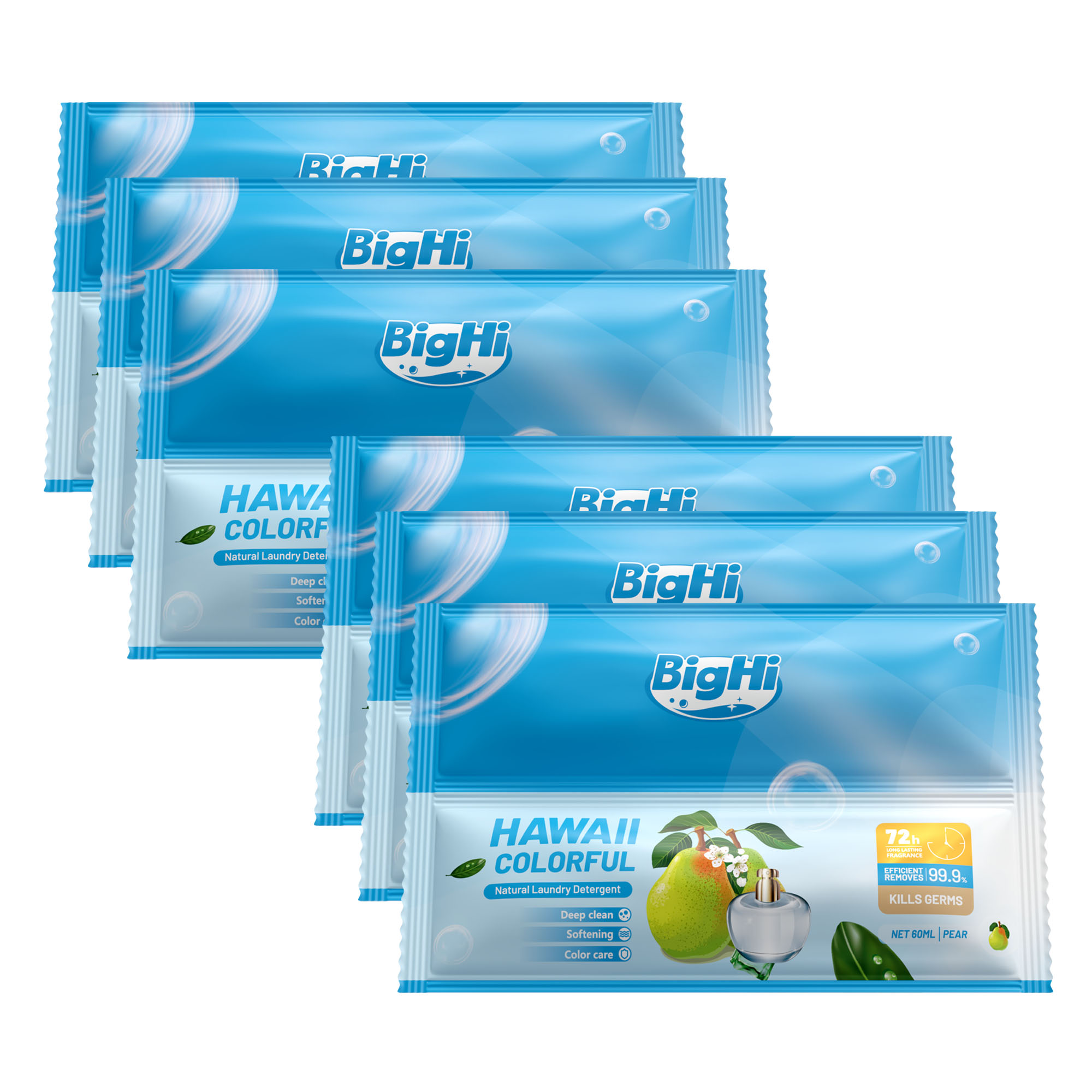 BigHi 60ML Liquid Laundry Detergent Hawaii Colorful Pear Scents