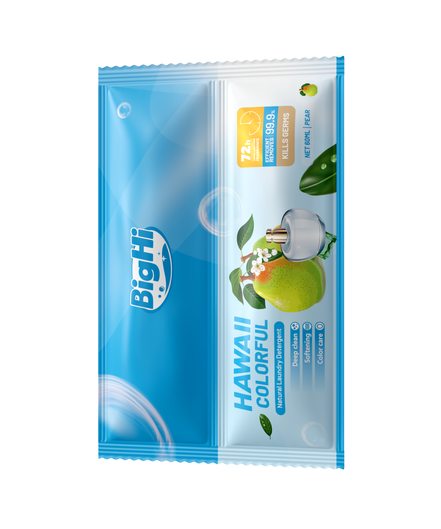 BigHi 60ML Liquid Laundry Detergent Hawaii Colorful Pear Scents