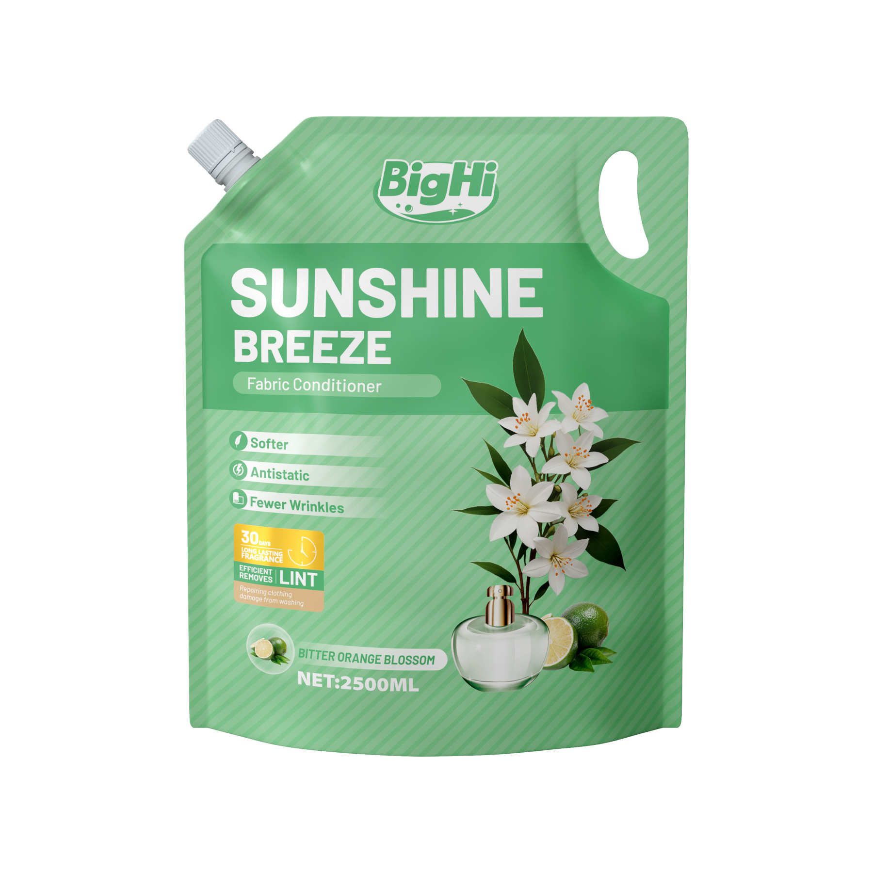 BigHi 2500ML Fabric Conditioner Sunshine Breeze Bitter Orange Blossom Scent