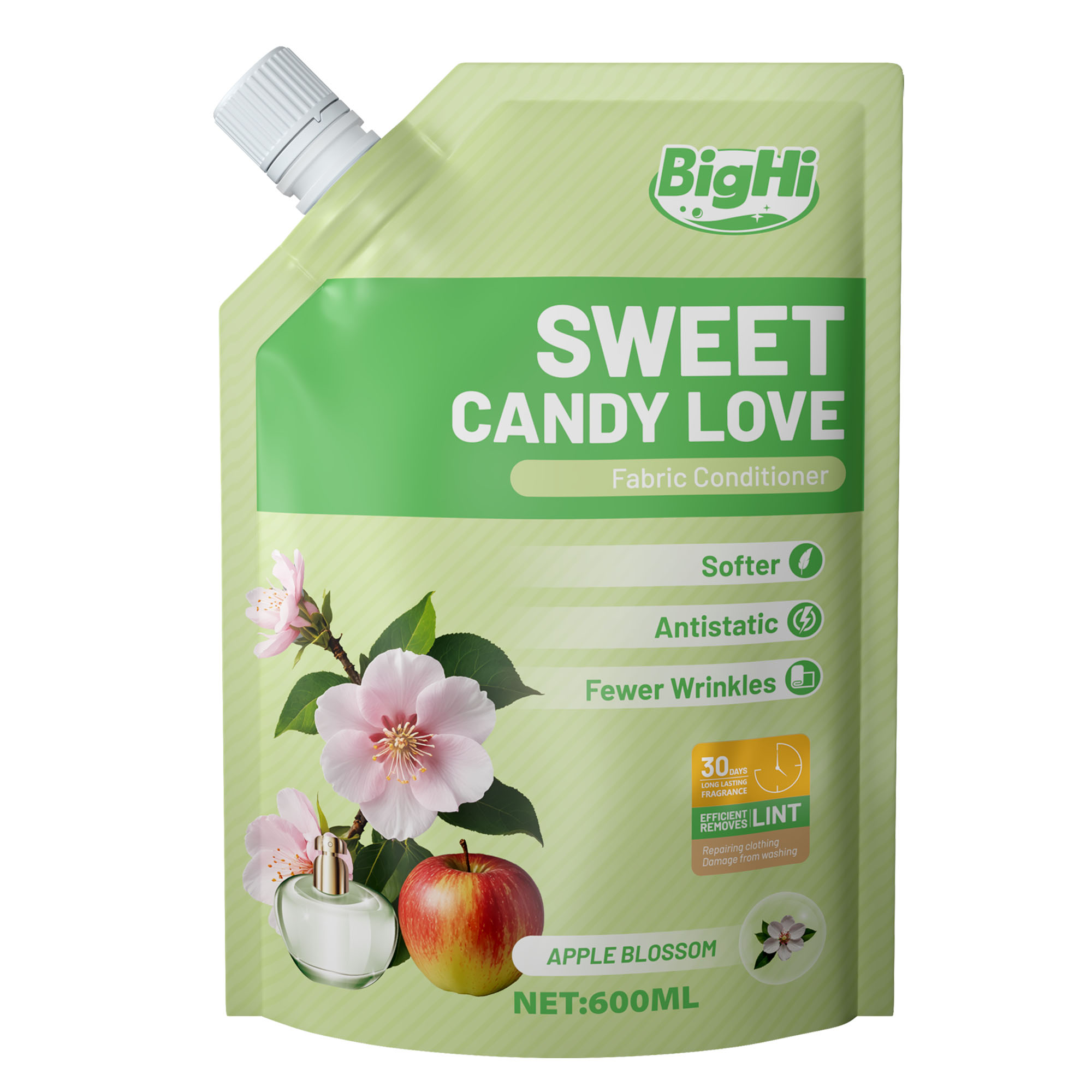 BigHi 600ML Fabric Conditioner Sweet Candy Love Apple Blossom Scent