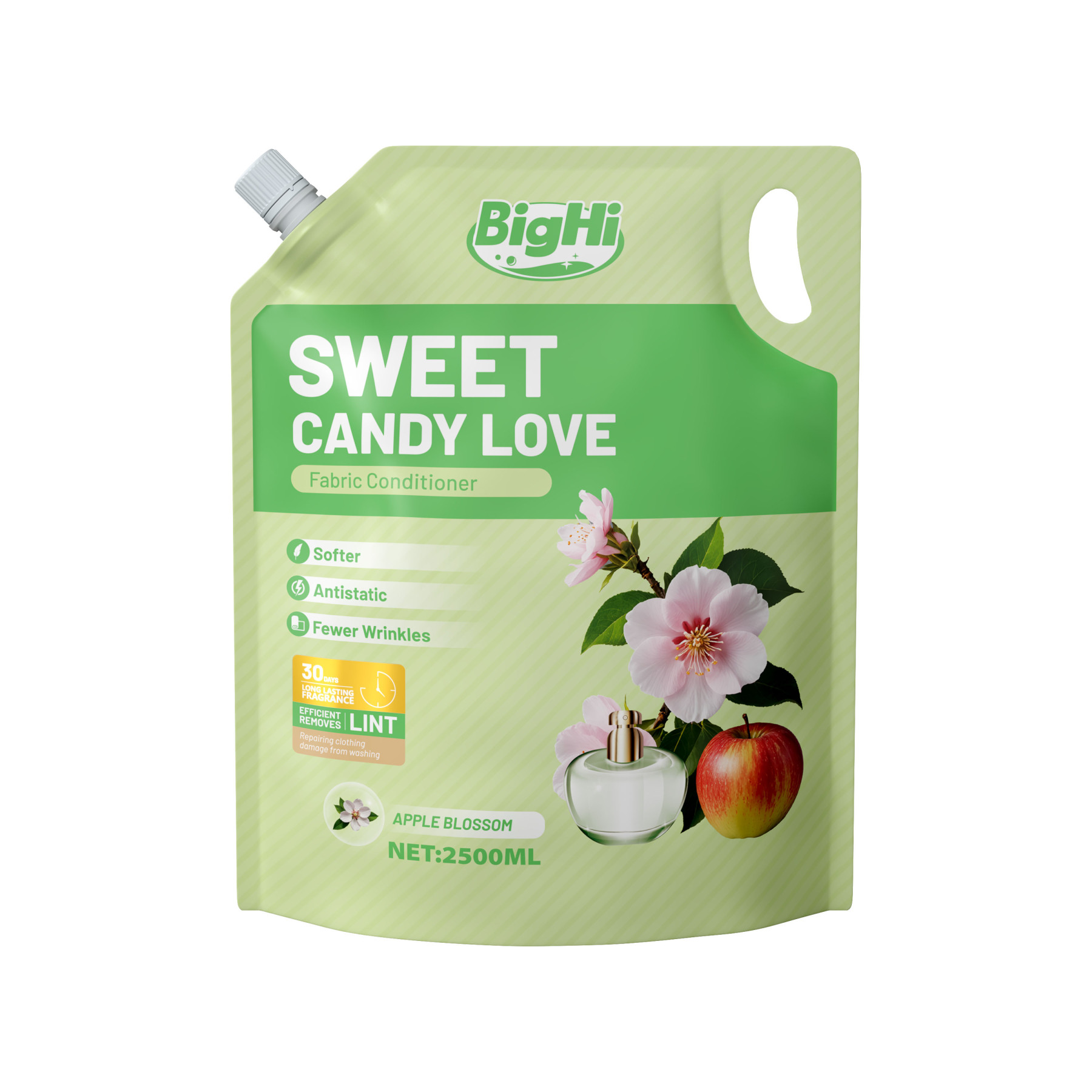 BigHi 2500ML Fabric Conditioner Sweet Candy Love Apple Blossom Scent