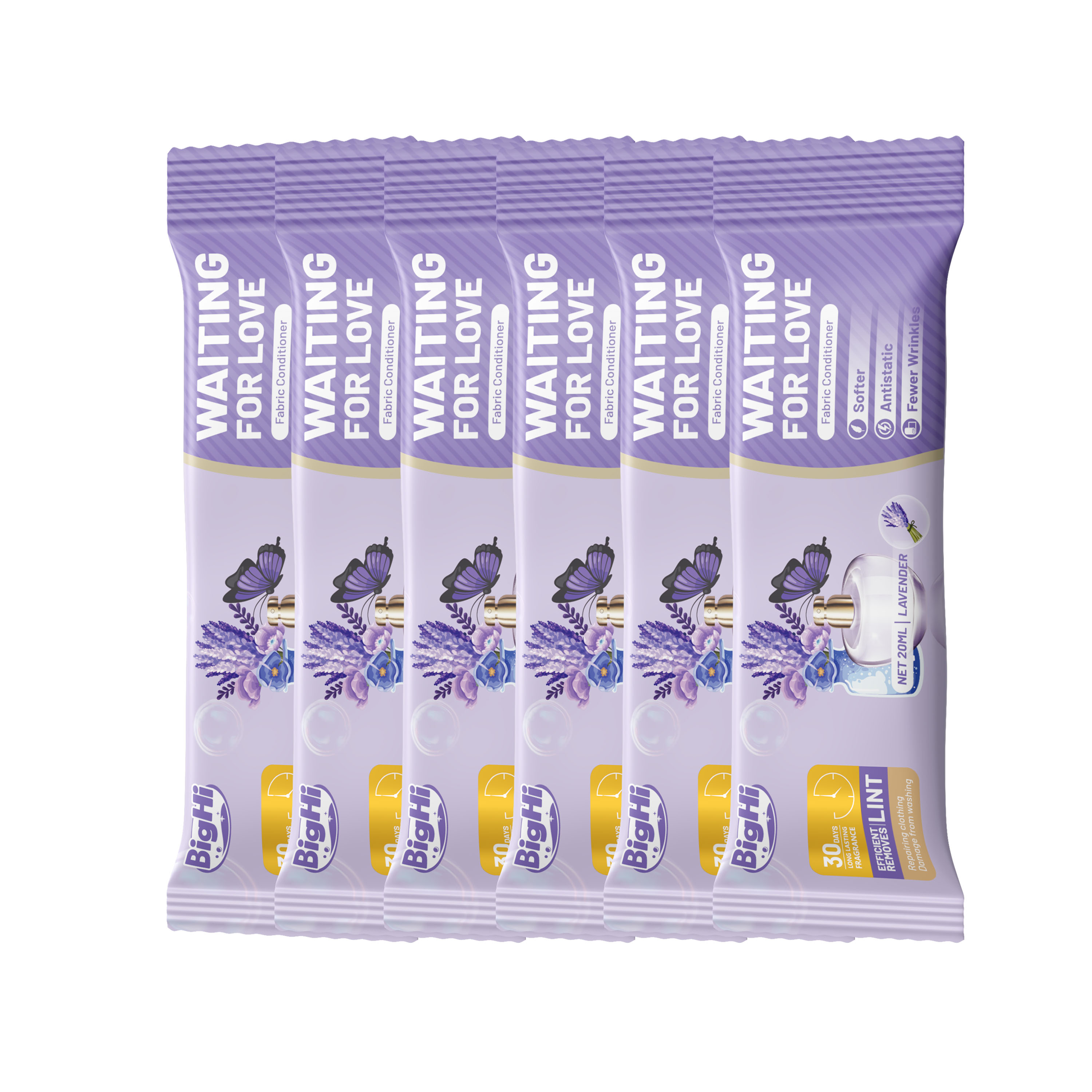BigHi 20MLx6 Fabric Conditioner Waiting For Love Lavender Scent