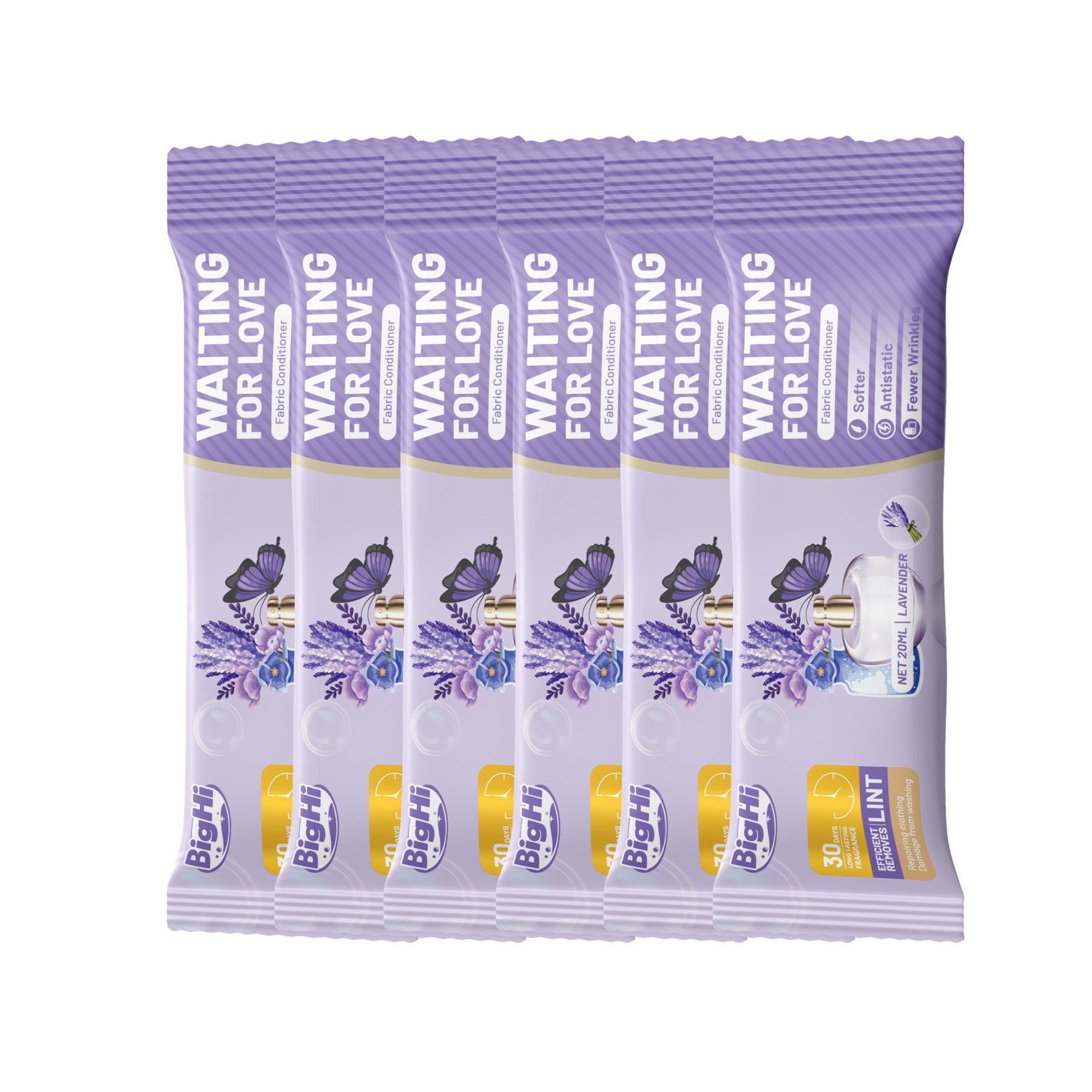 BigHi 20MLx6 Fabric Conditioner Waiting For Love Lavender Scent