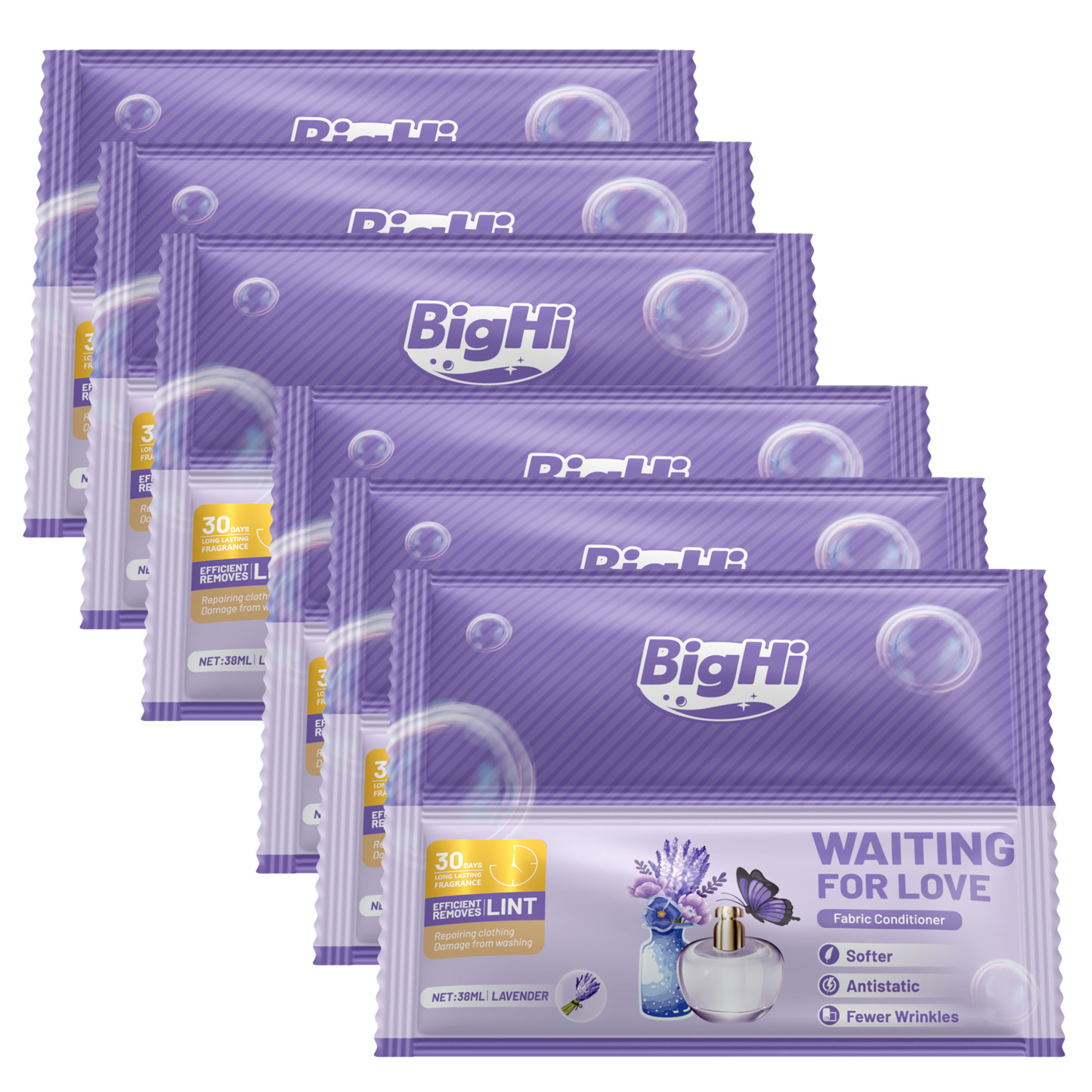 BigHi 38MLx6 Fabric Conditioner Waiting For Love Lavender Scent