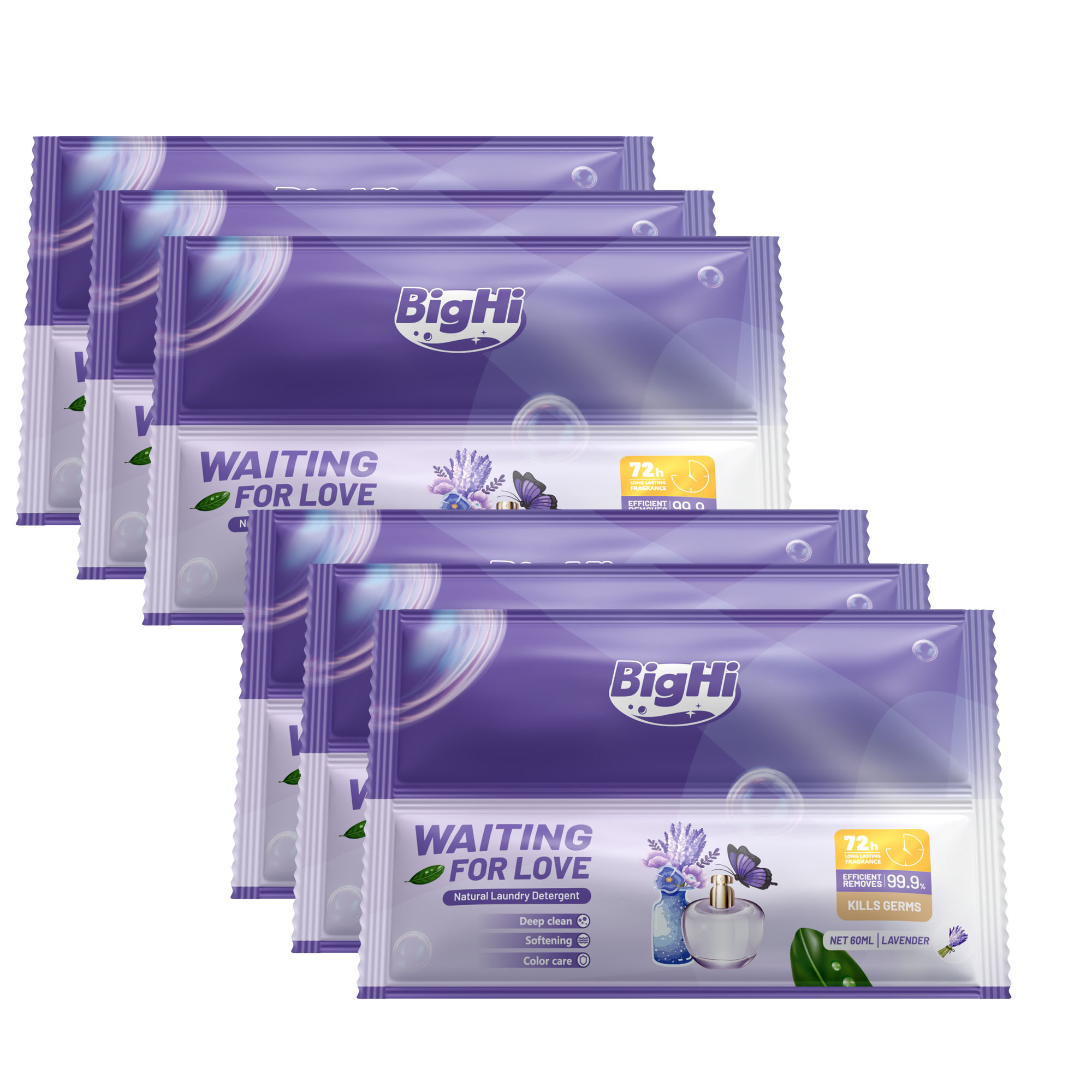 BigHi 60ML Liquid Laundry Detergent Waiting For Love Lavender Scent