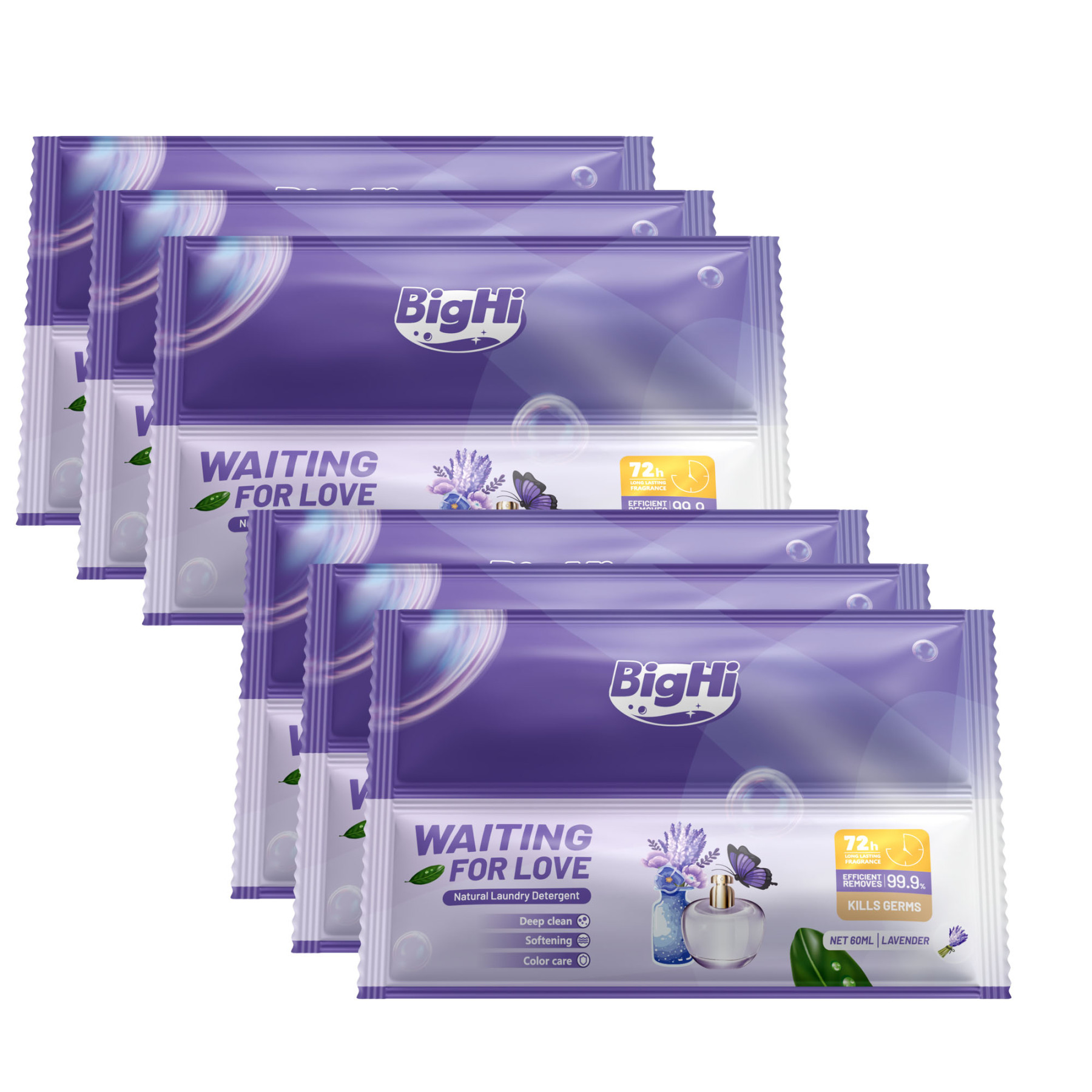 BigHi 60ML Liquid Laundry Detergent Waiting For Love Lavender Scent