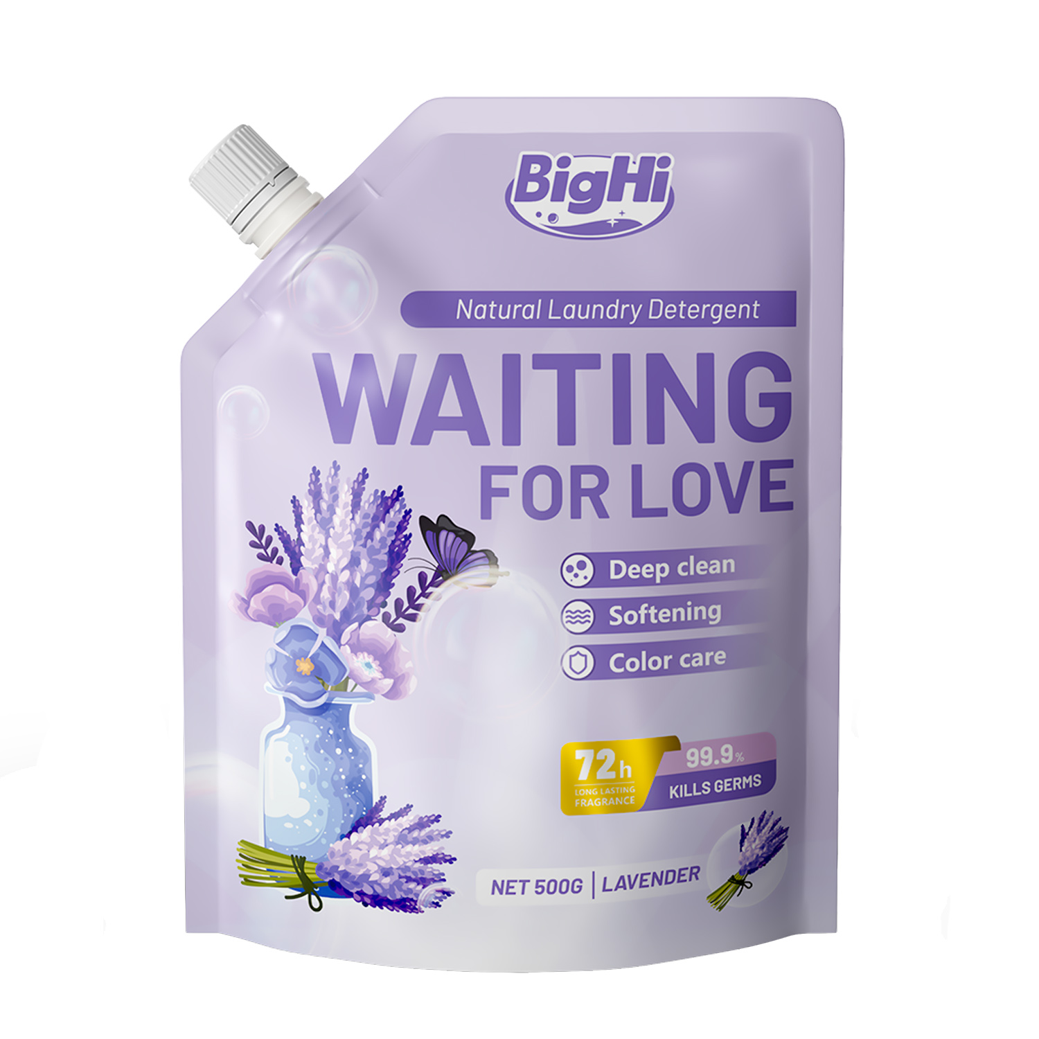 BigHi 500G Liquid Laundry Detergent Waiting For Love Lavender Scents