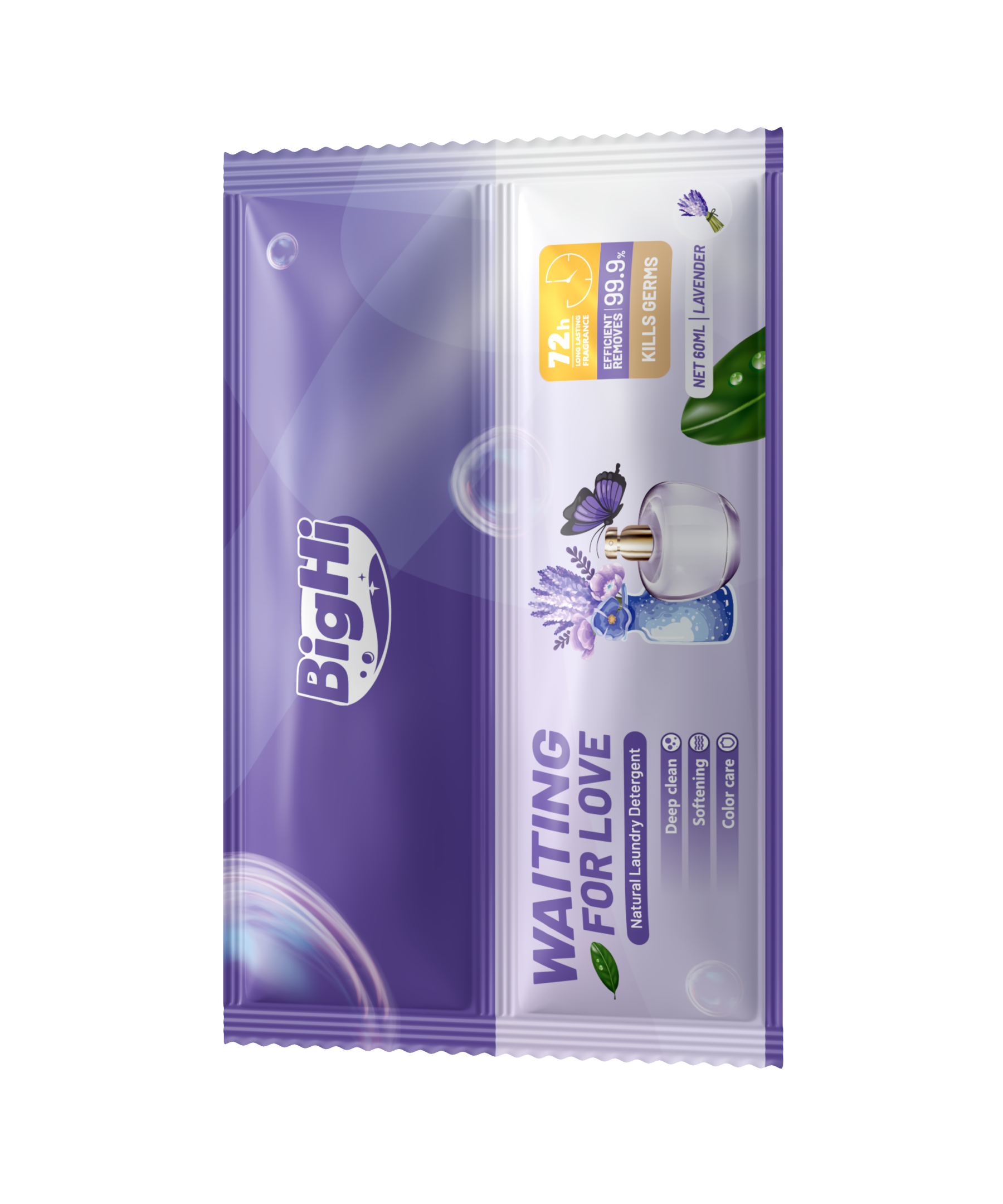 BigHi 60ML Liquid Laundry Detergent Waiting For Love Lavender Scent