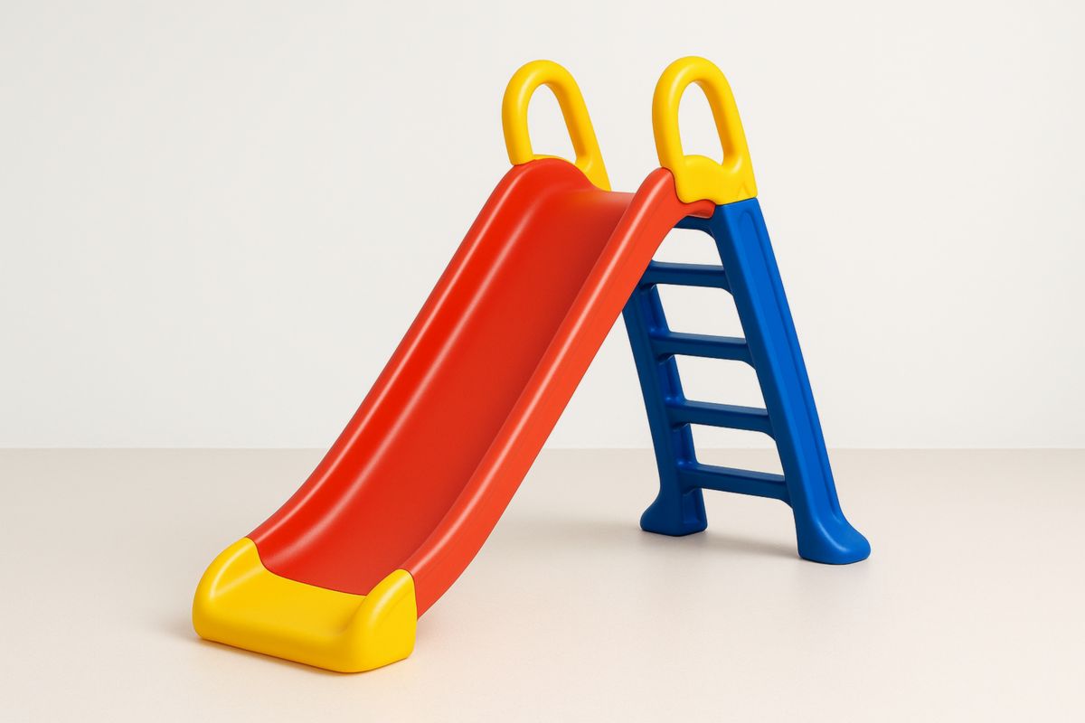 Children's Plastic Slide 140cm Red/Blue/Yellow-Giardinoincanto