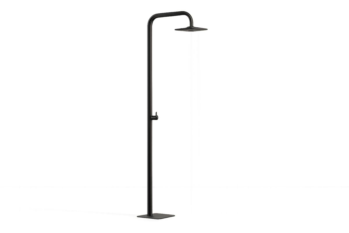 Outdoor Stainless Steel Freestanding Shower Set Black 220(H)cm-Giardinoincanto