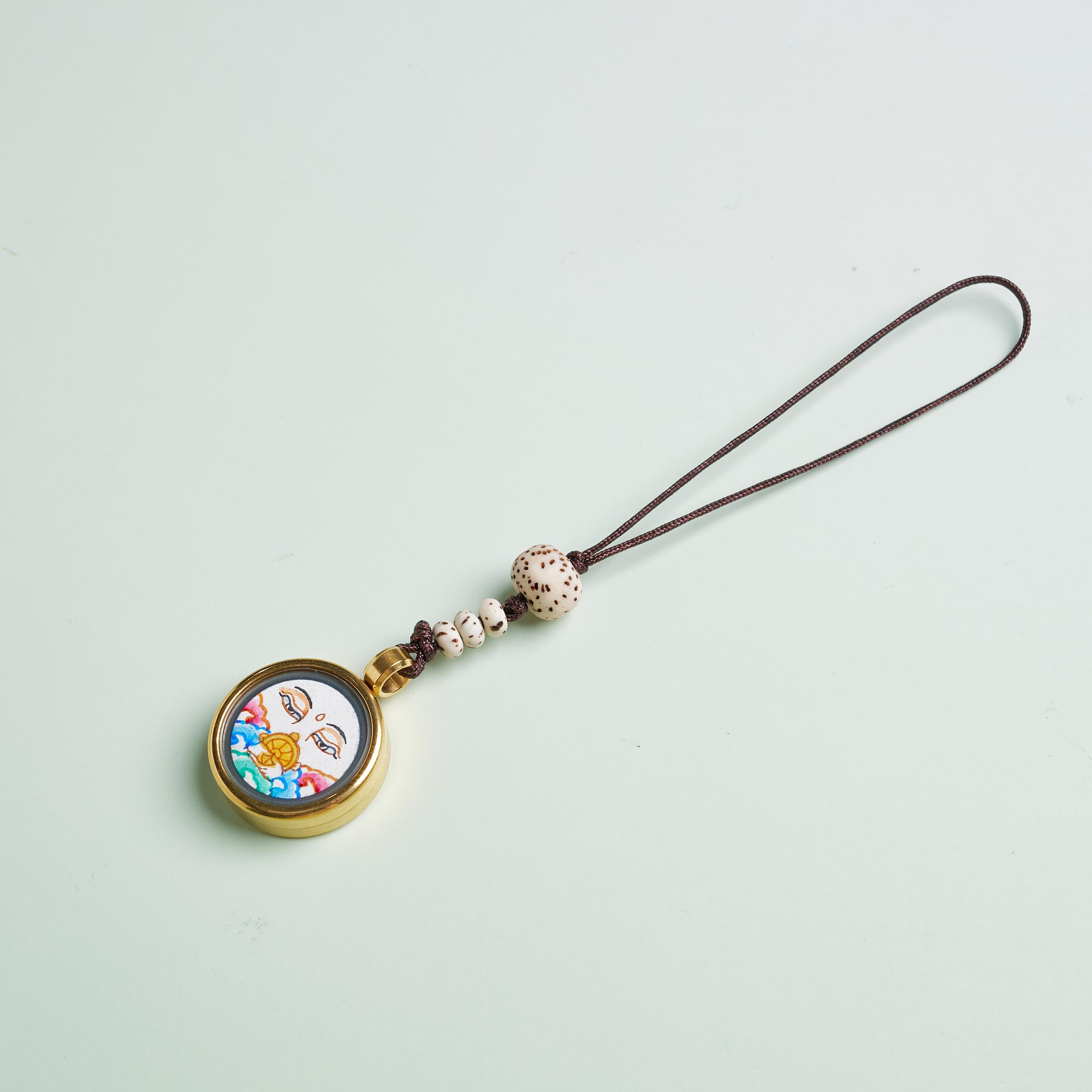 唐卡掛件-大日如來守護神佛眼菩提手機掛包掛｜修行守護唐卡珠寶?療癒隨身佩戴 唐卡修行療癒吊墜