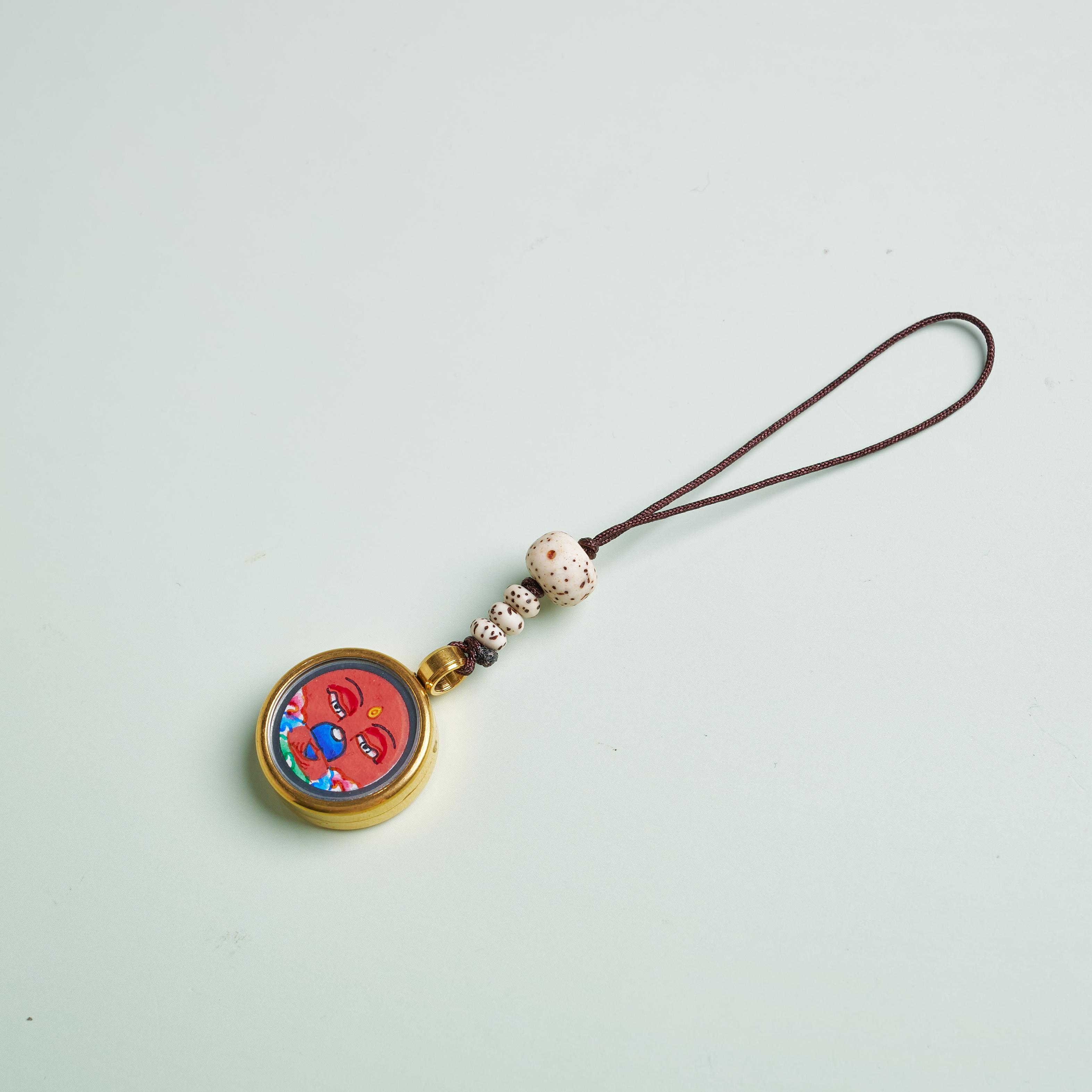 唐卡掛件-阿彌陀佛守護神佛眼菩提手機掛包掛｜修行守護唐卡珠寶?療癒隨身佩戴 唐卡修行療癒吊墜