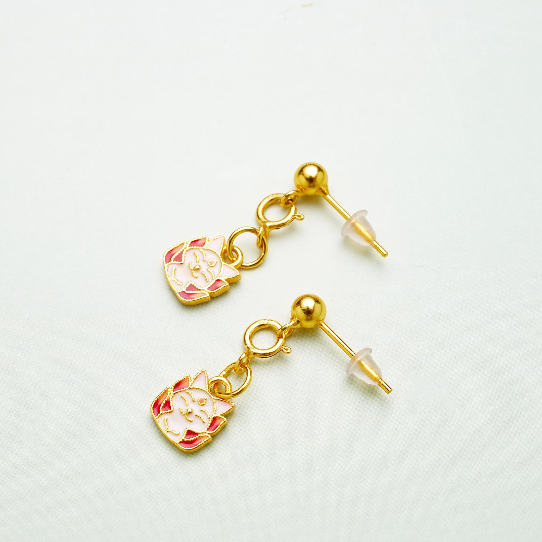 ds925銀耳墜-鳳九耳釘7*9-｜修行守護唐卡珠寶?療癒隨身佩戴 唐卡修行療癒吊墜