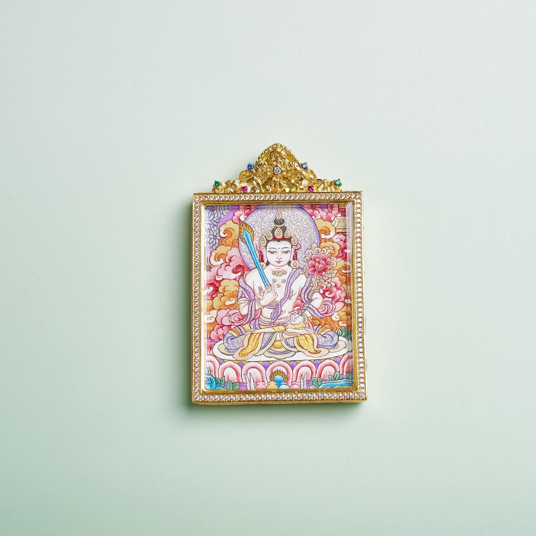 D唐卡吊坠-虚空藏方形单卡