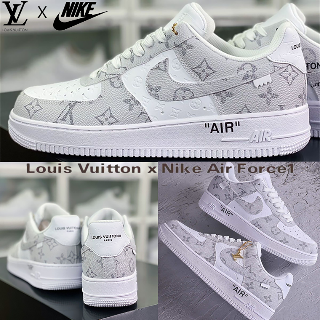 【日本未入荷】♪超入手困難LOUIS VUITTON X NIKE AIR FORCE1 白【代金引換】