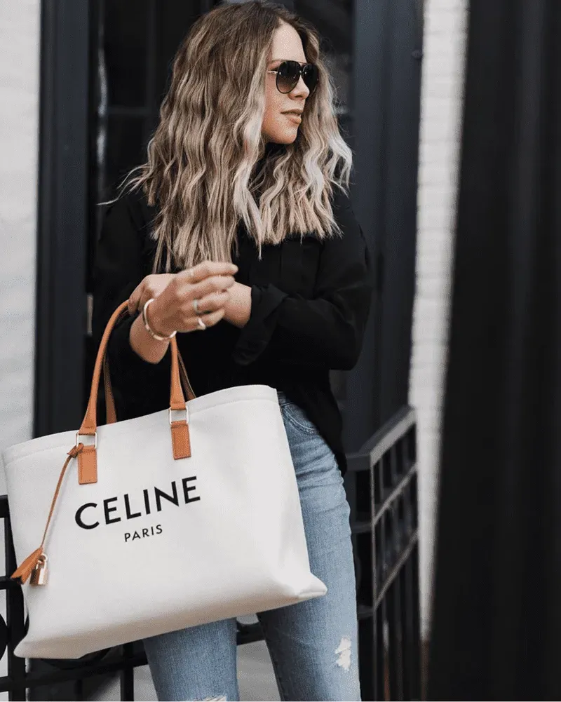 CELINE Cabas Horizontal – elegancka torba shopper w stylu minimalistycznym